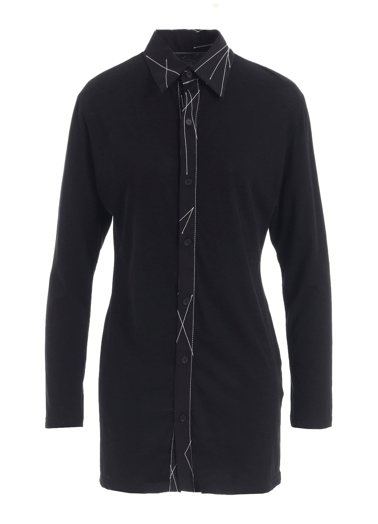 COTTON SINGLE JERSEY COLOR STITCHED BLOUSE B