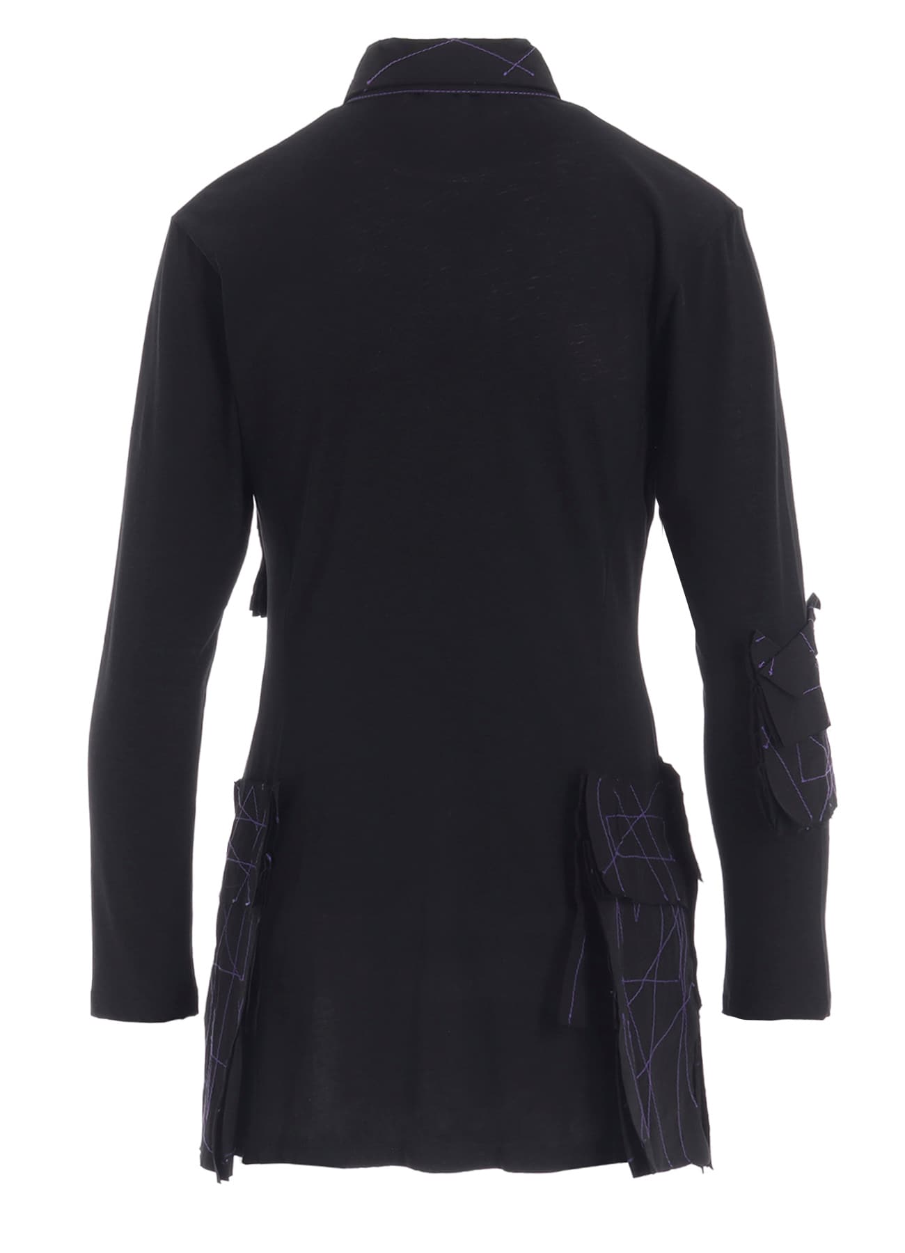 COTTON SINGLE JERSEY COLOR STITCHED BLOUSE G