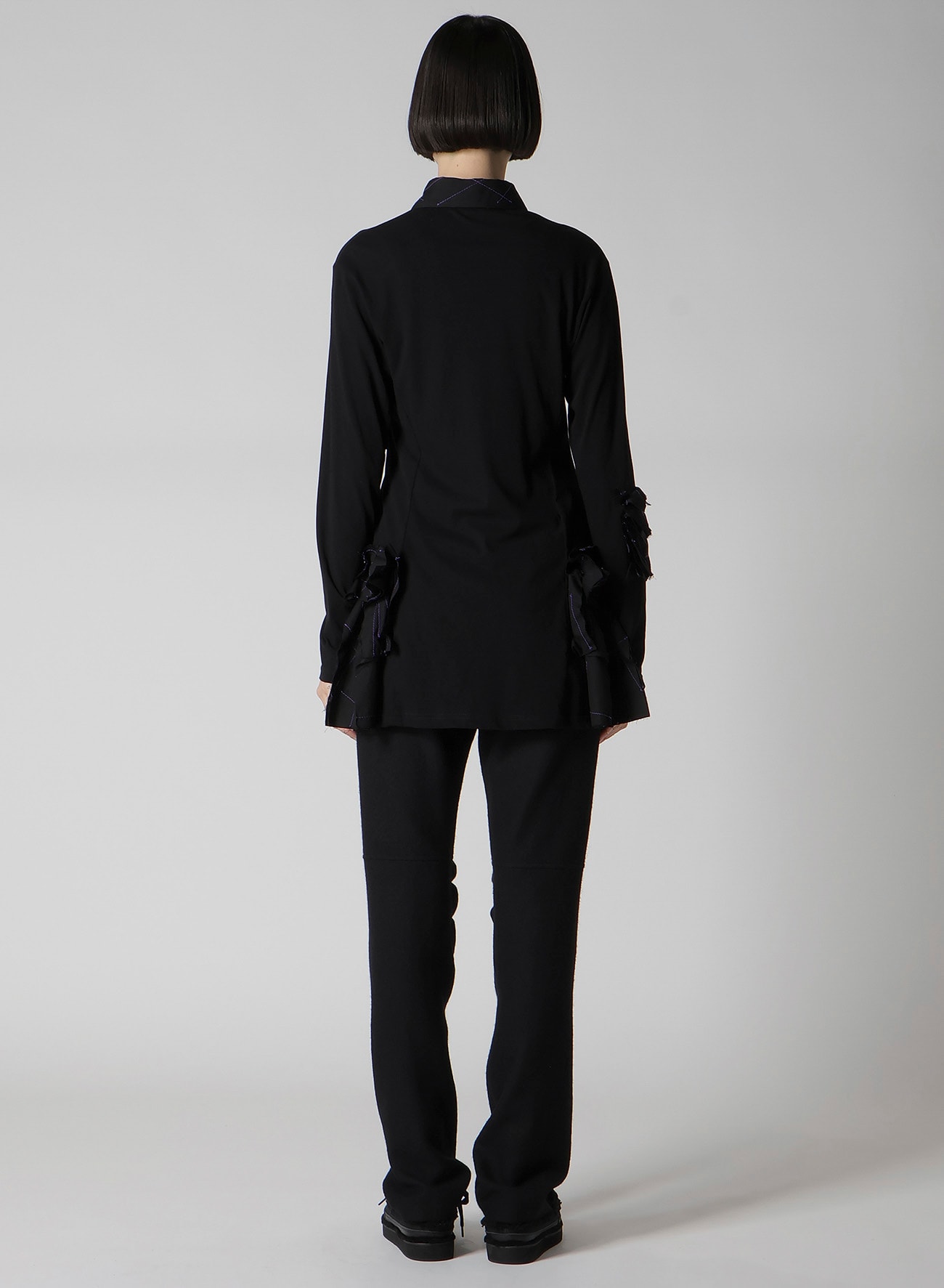 COTTON SINGLE JERSEY COLOR STITCHED BLOUSE G