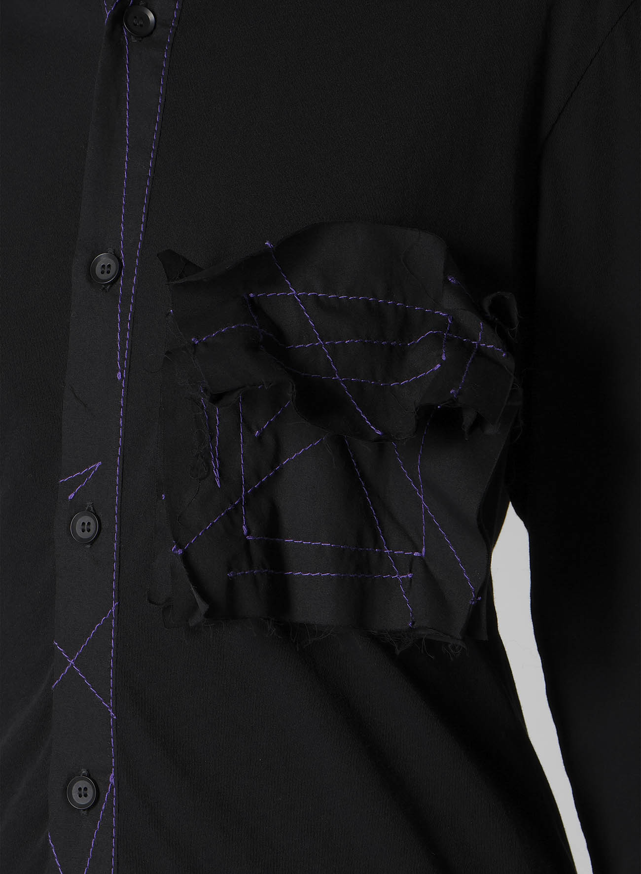 COTTON SINGLE JERSEY COLOR STITCHED BLOUSE G