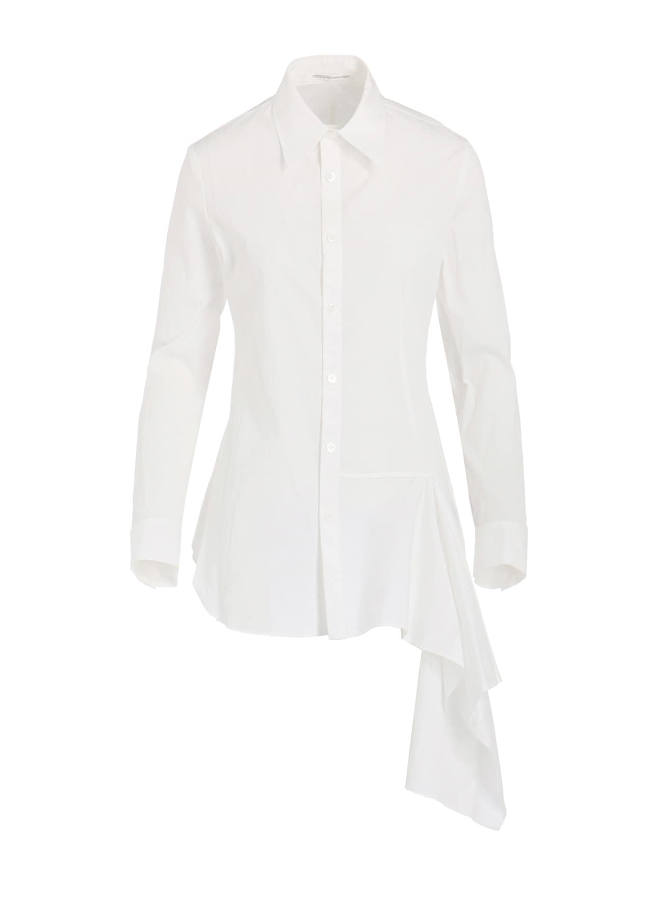 COTTON BROAD L DRAPED BLOUSE