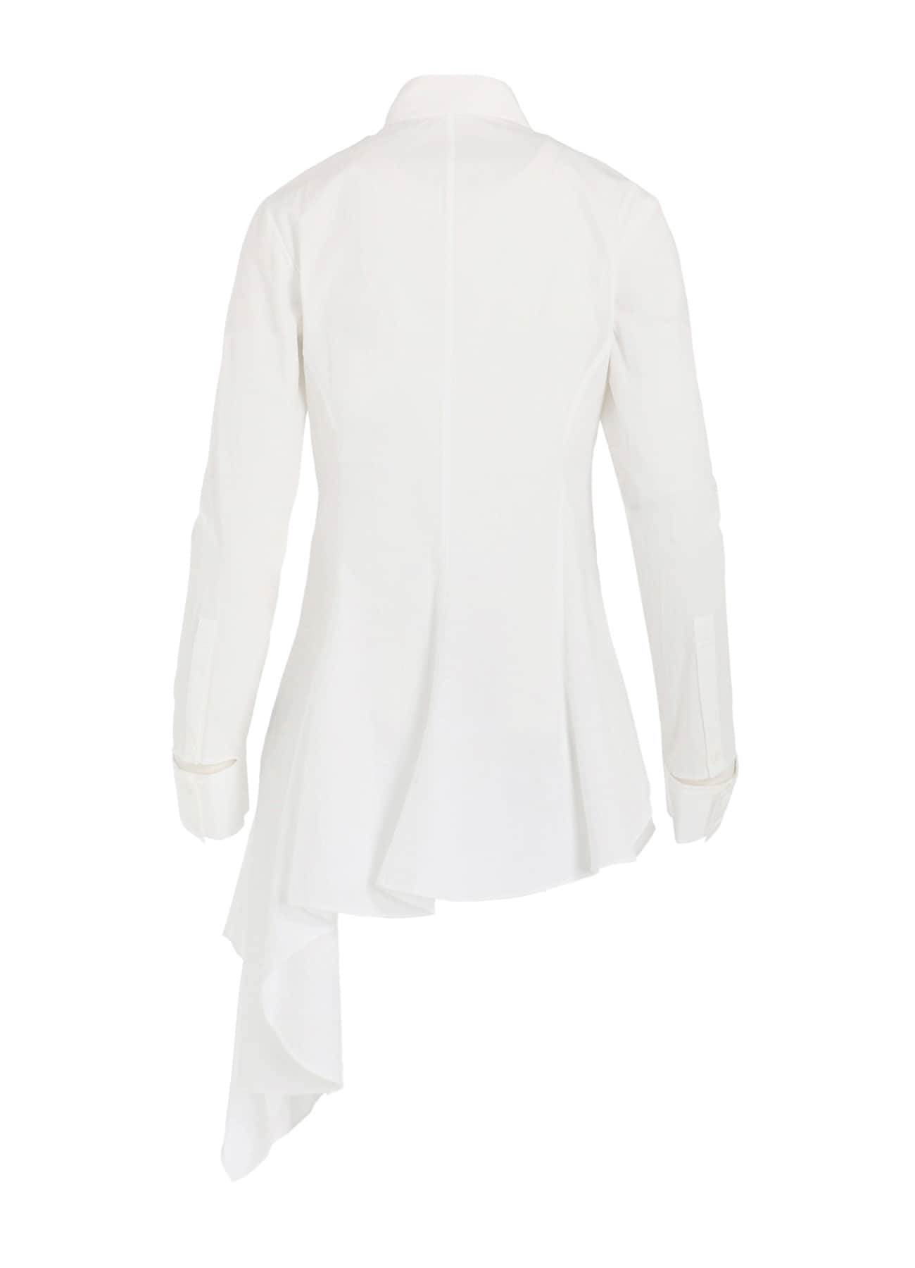 COTTON BROAD L DRAPED BLOUSE
