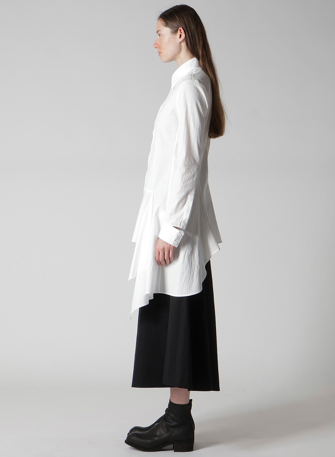 COTTON BROAD L DRAPED BLOUSE
