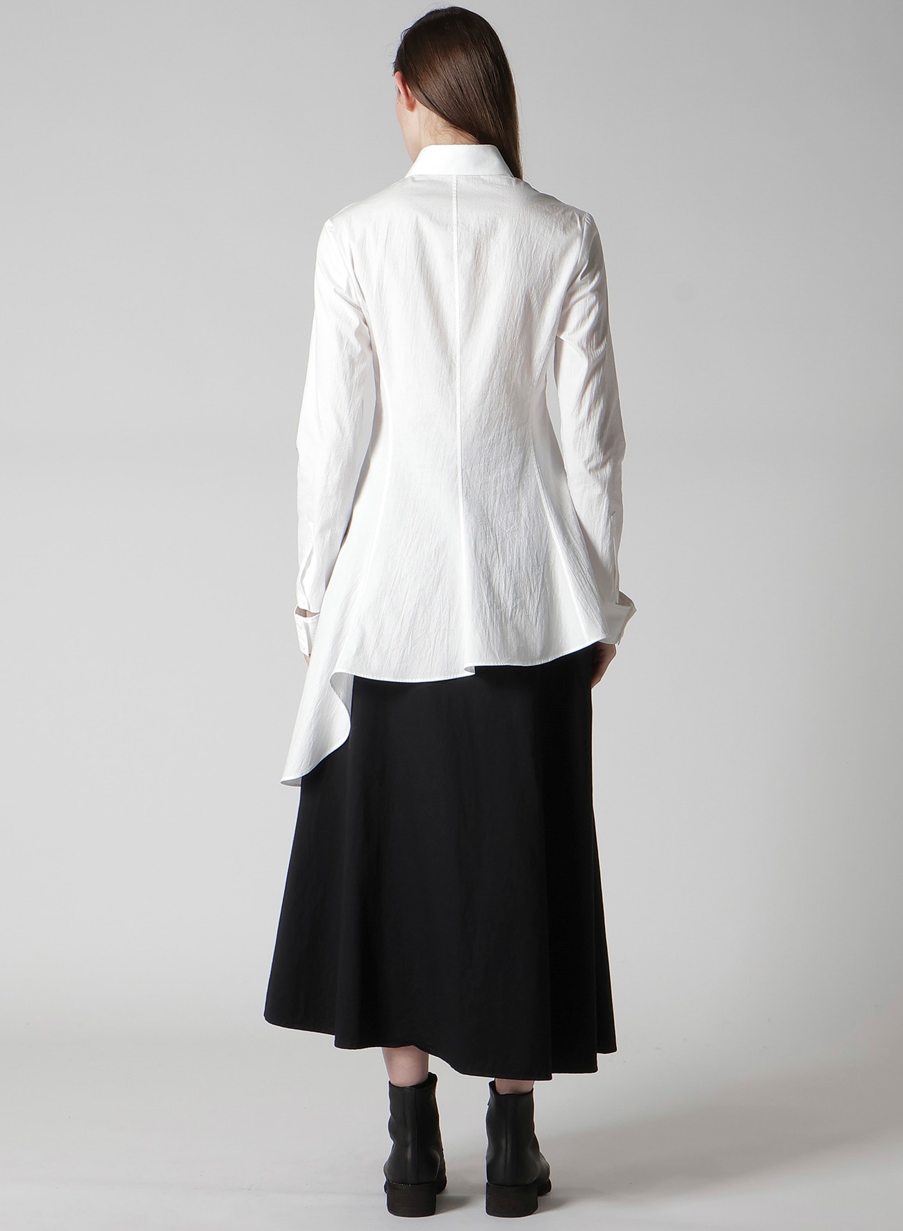 COTTON BROAD L DRAPED BLOUSE