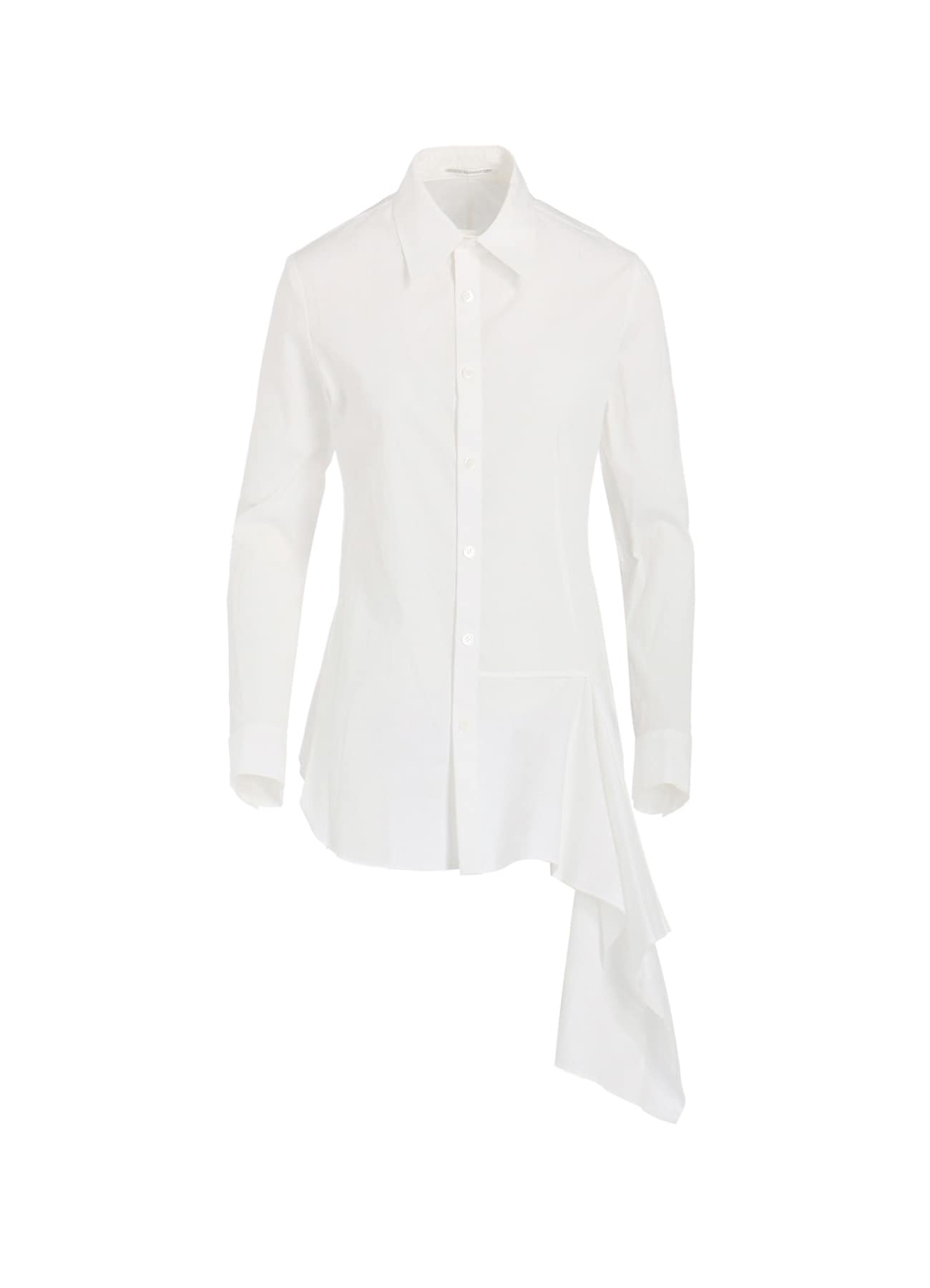 COTTON BROAD L DRAPED BLOUSE