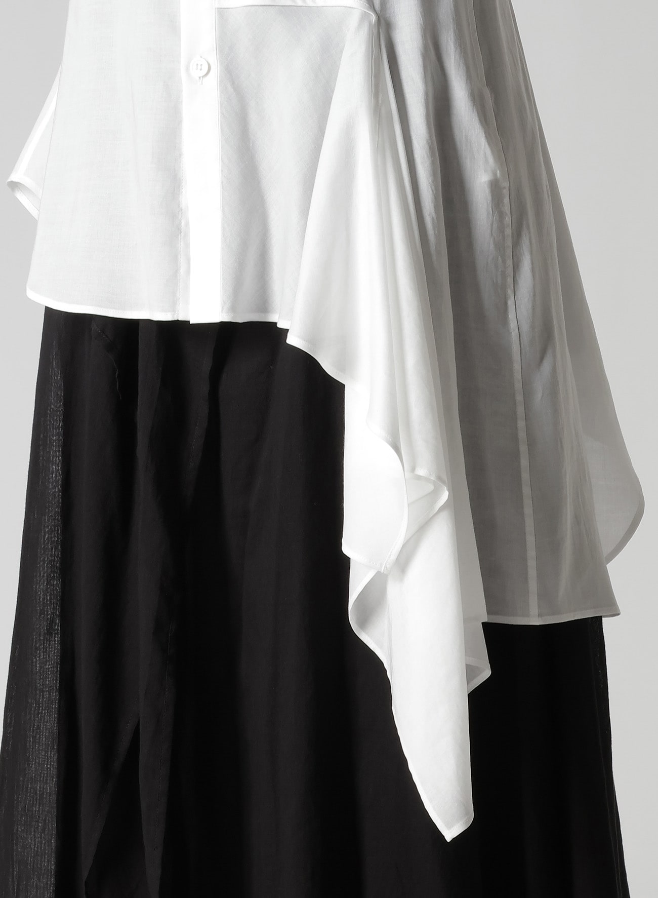 CELLULOSE LAWN L DRAPED BLOUSE