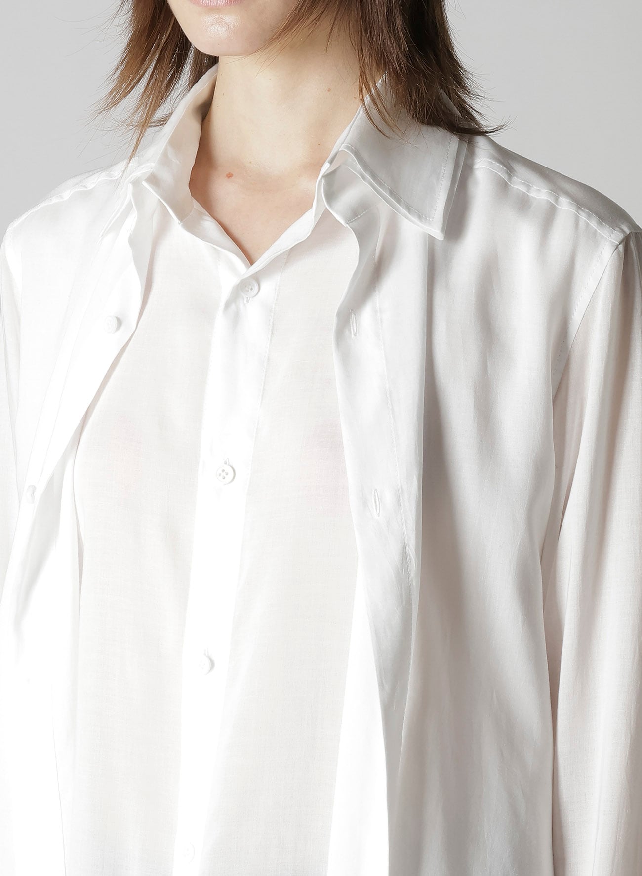 CELLULOSE LAWN F DOUBLE LAYERED BLOUSE