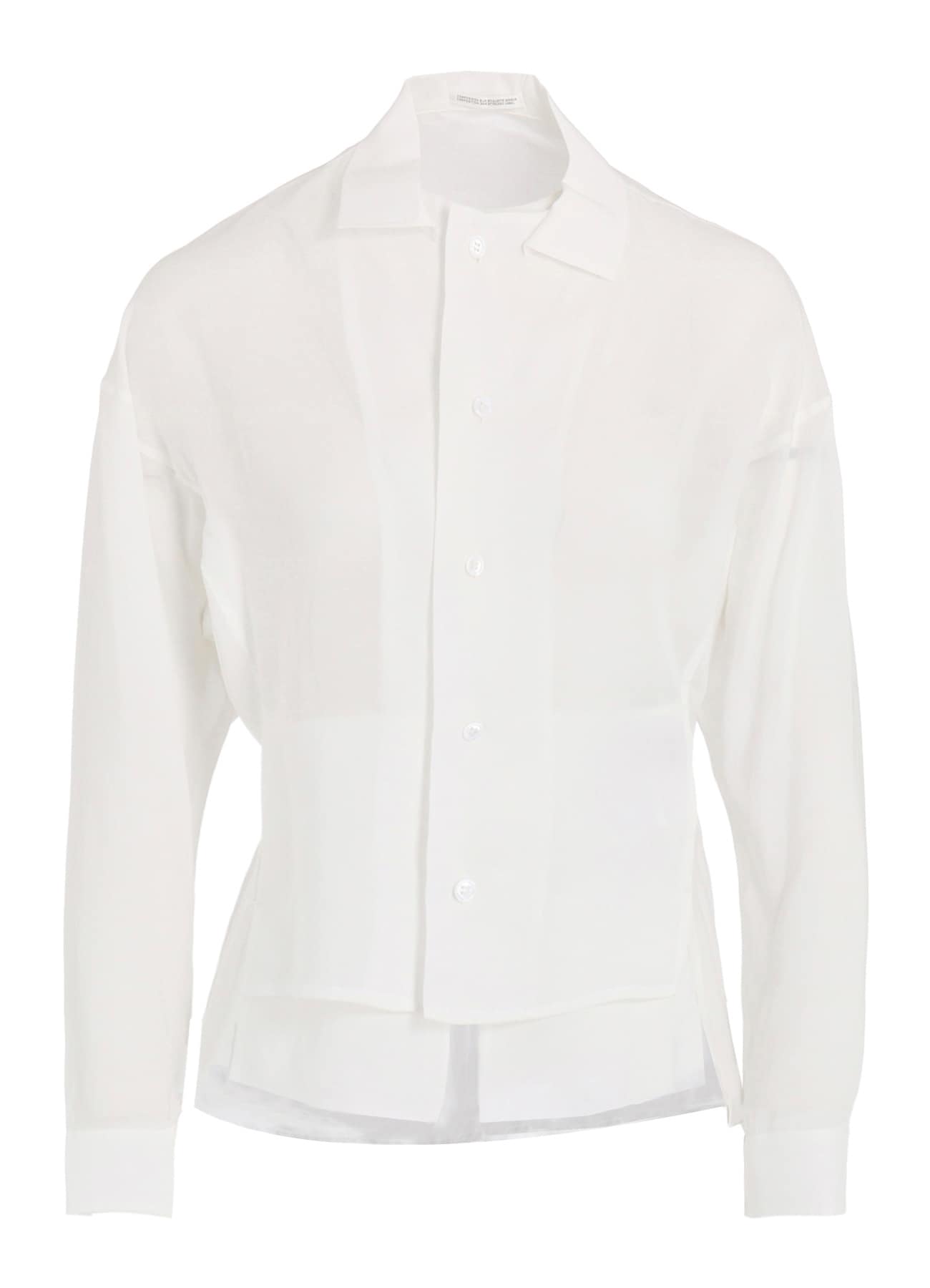 CELLULOSE LAWN PANELED SHORT BLOUSE