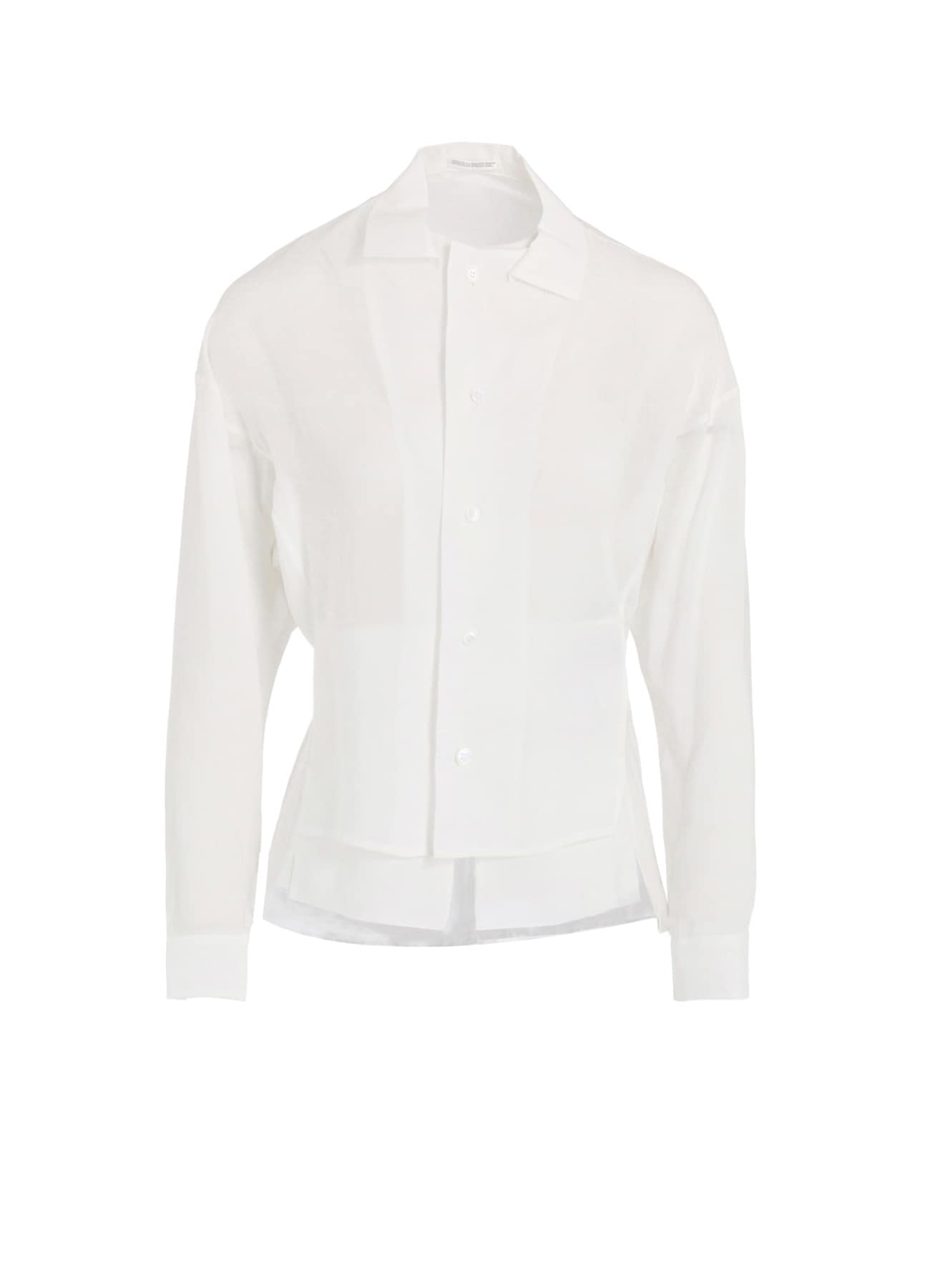CELLULOSE LAWN PANELED SHORT BLOUSE