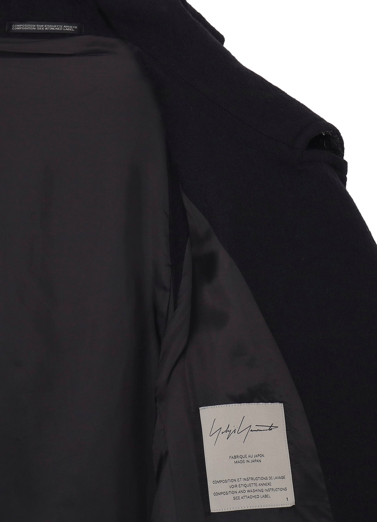 SHRINKED WOOL SERGE R DOUBLE LAYERED BELTED COAT