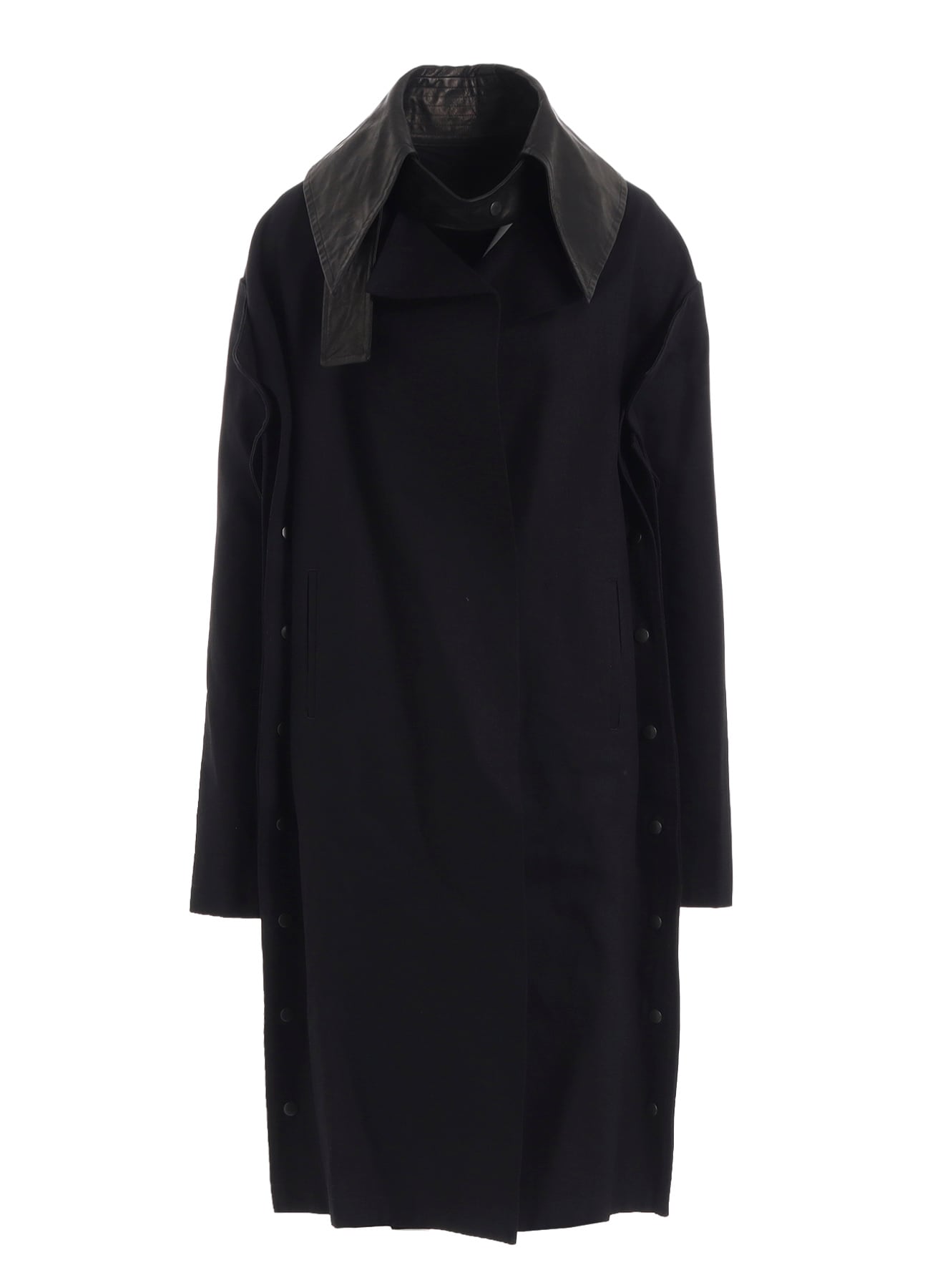 10OZ UNEVEN YARN DENIM A SNAP BUTTON BIG COAT