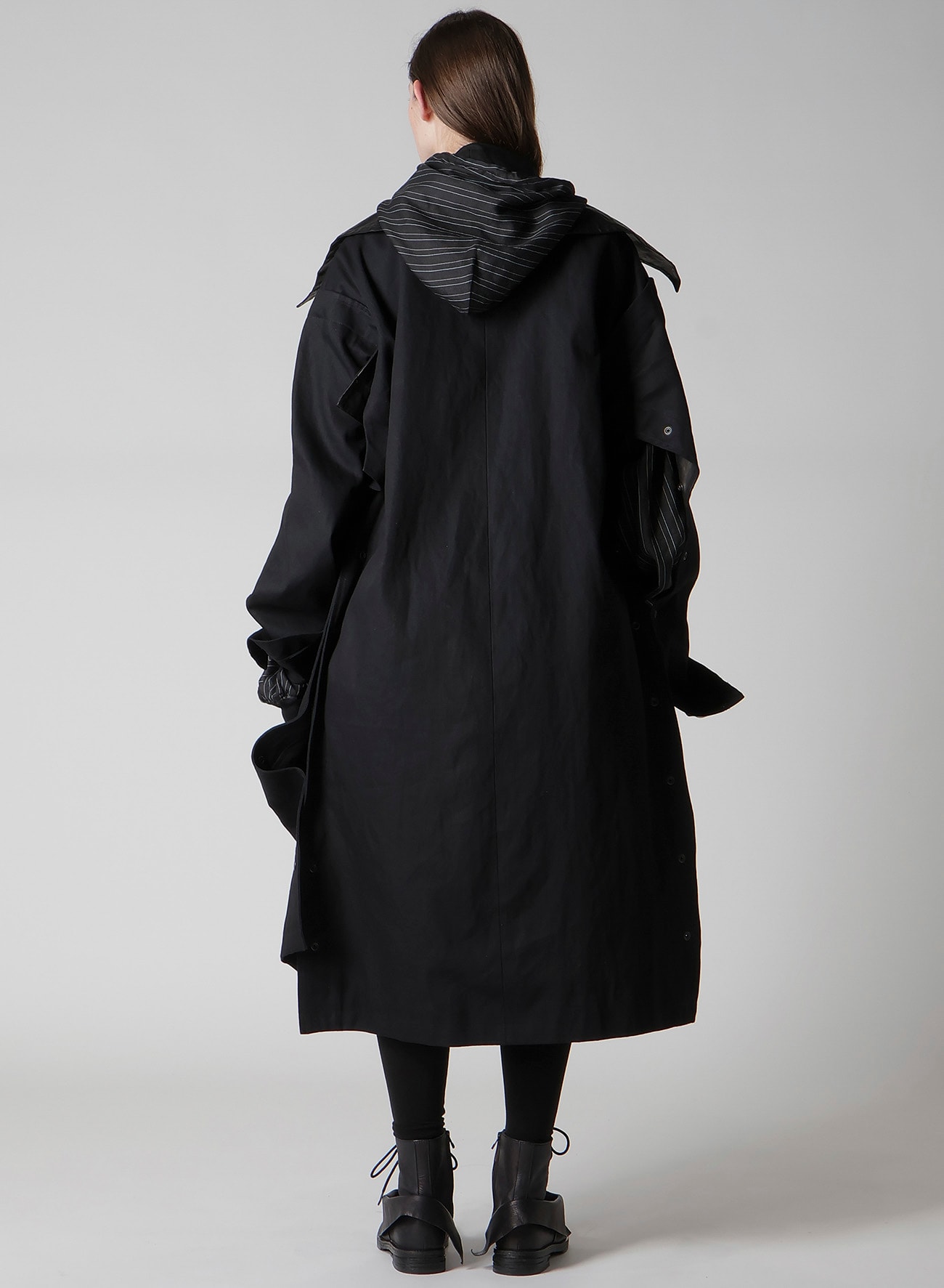 10OZ UNEVEN YARN DENIM A SNAP BUTTON BIG COAT