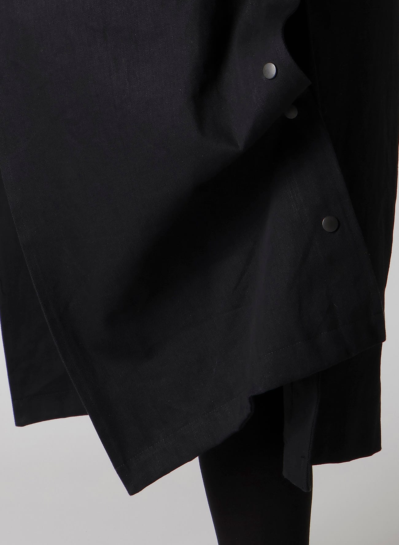 10OZ UNEVEN YARN DENIM A SNAP BUTTON BIG COAT