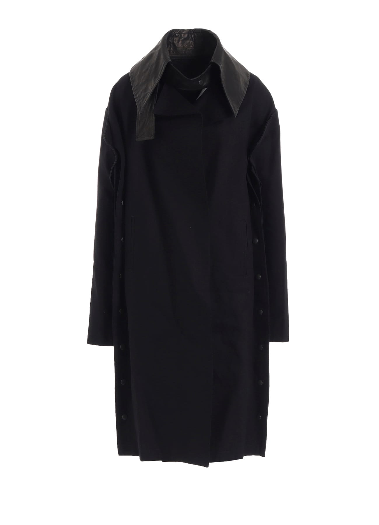 10OZ UNEVEN YARN DENIM A SNAP BUTTON BIG COAT