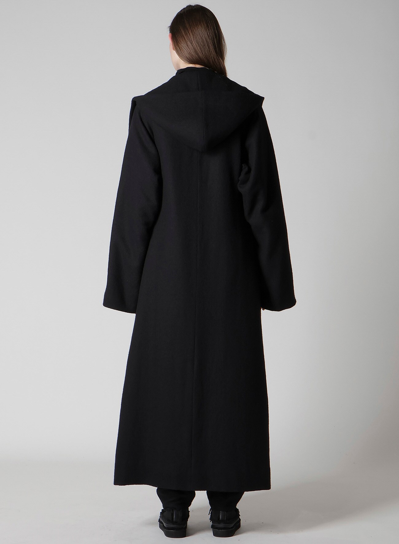 WOOL VIYELLA REVERSIBLE HOODED COAT