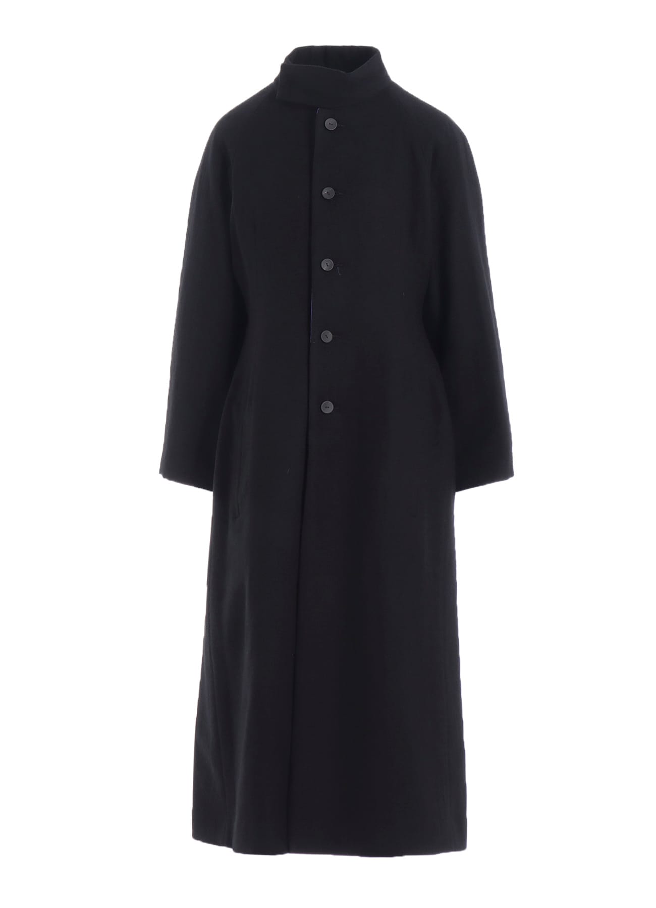 OVERDYE WOOL VIERA REVERSIBLE STAND COLLAR COAT