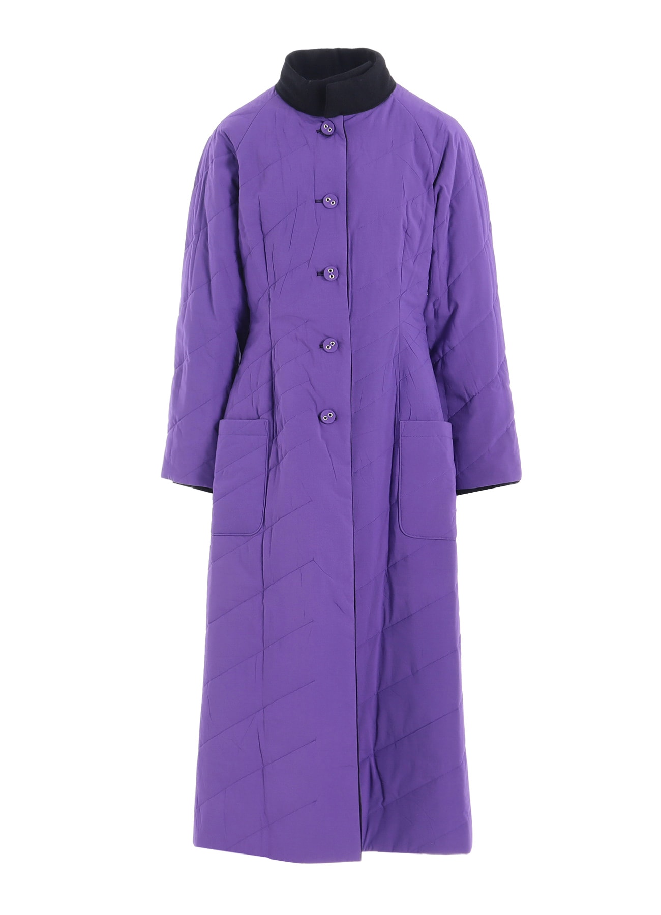 OVERDYE WOOL VIERA REVERSIBLE STAND COLLAR COAT