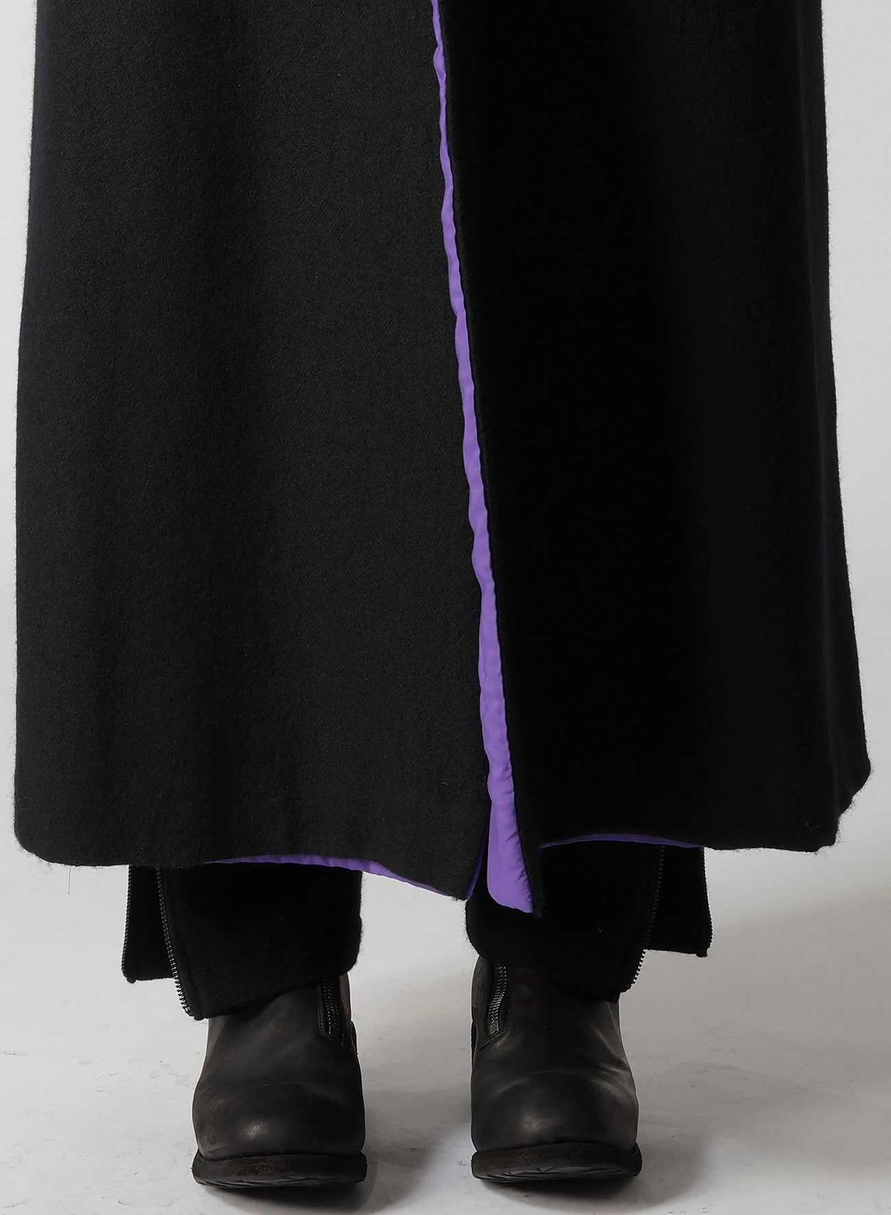 OVERDYE WOOL VIERA REVERSIBLE STAND COLLAR COAT