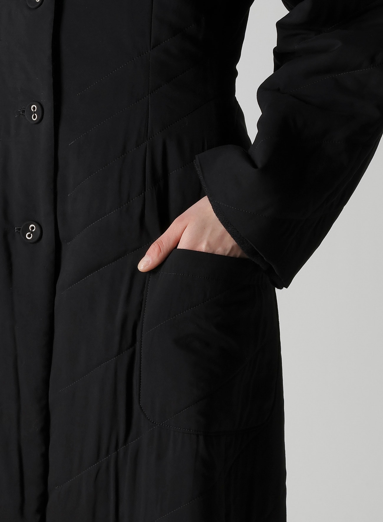 WOOL VIYELLA REVERSIBLE STAND COLLAR COAT