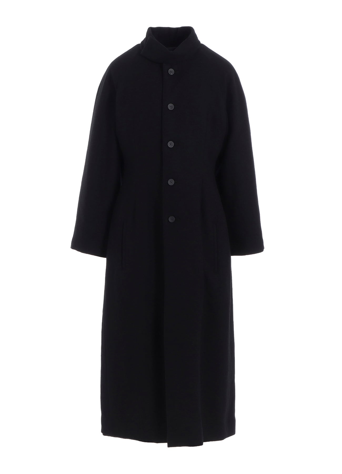 WOOL VIYELLA REVERSIBLE STAND COLLAR COAT