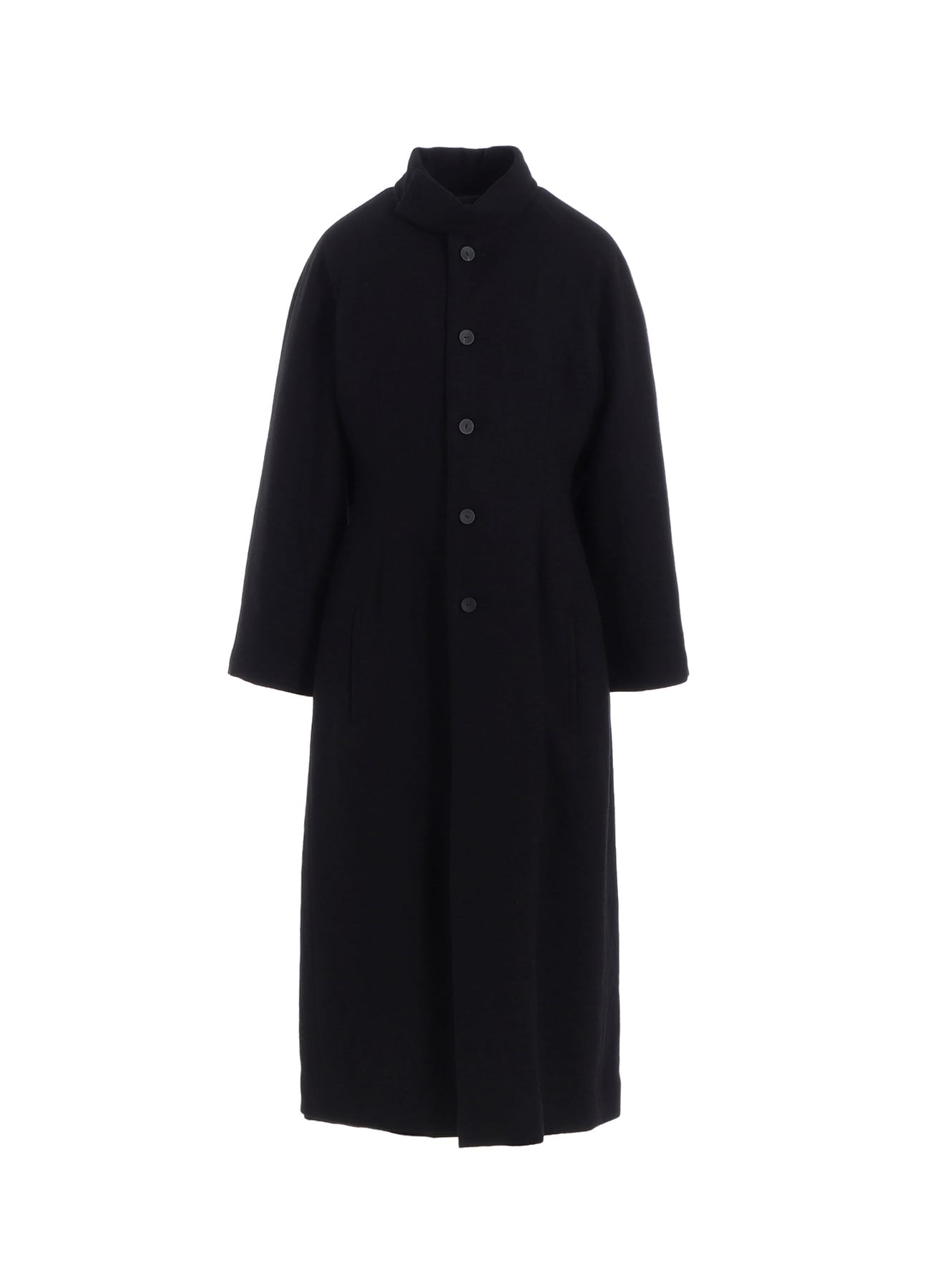 WOOL VIYELLA REVERSIBLE STAND COLLAR COAT