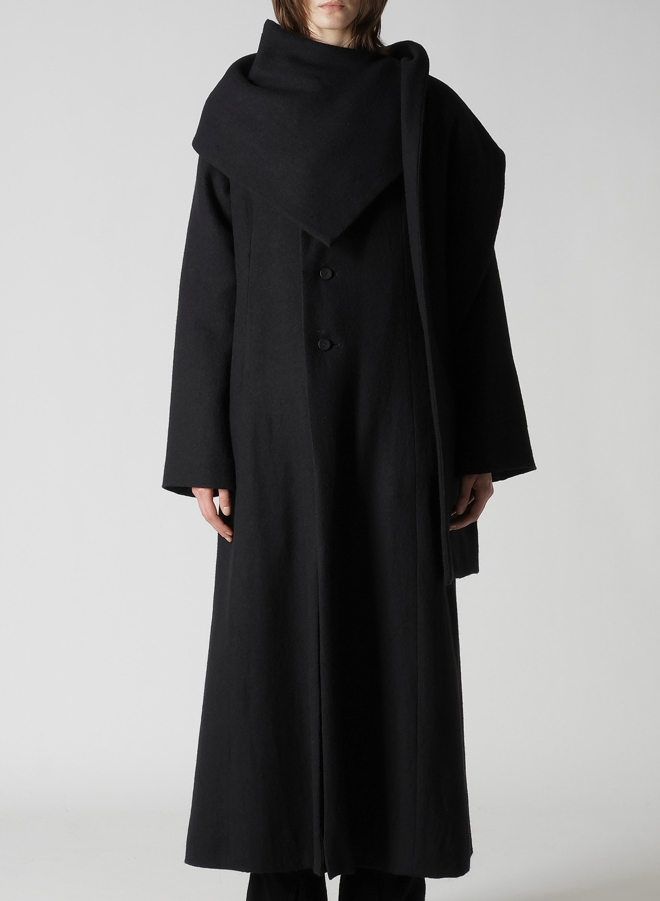 HyeonヘヨンストールコートStole Coatリバー仕立てウールコート HyeonヘヨンストールコートStole Coatリバー仕立てウールコート