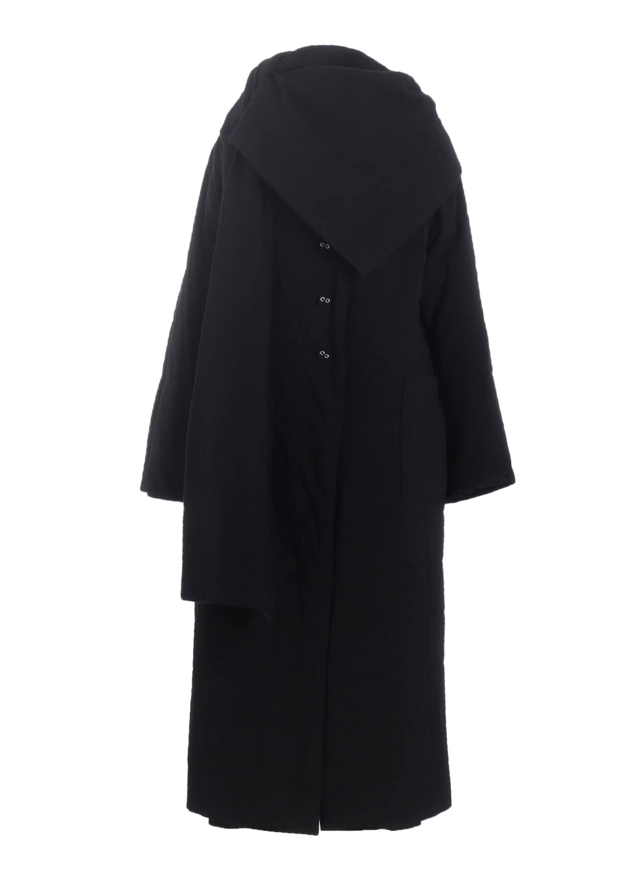 WOOL VIYELLA REVERSIBLE STOLE D COAT