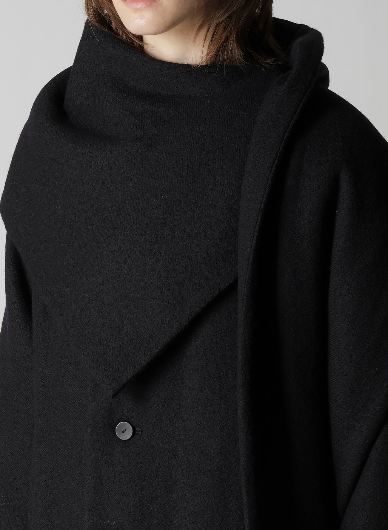 WOOL VIYELLA REVERSIBLE STOLE D COAT