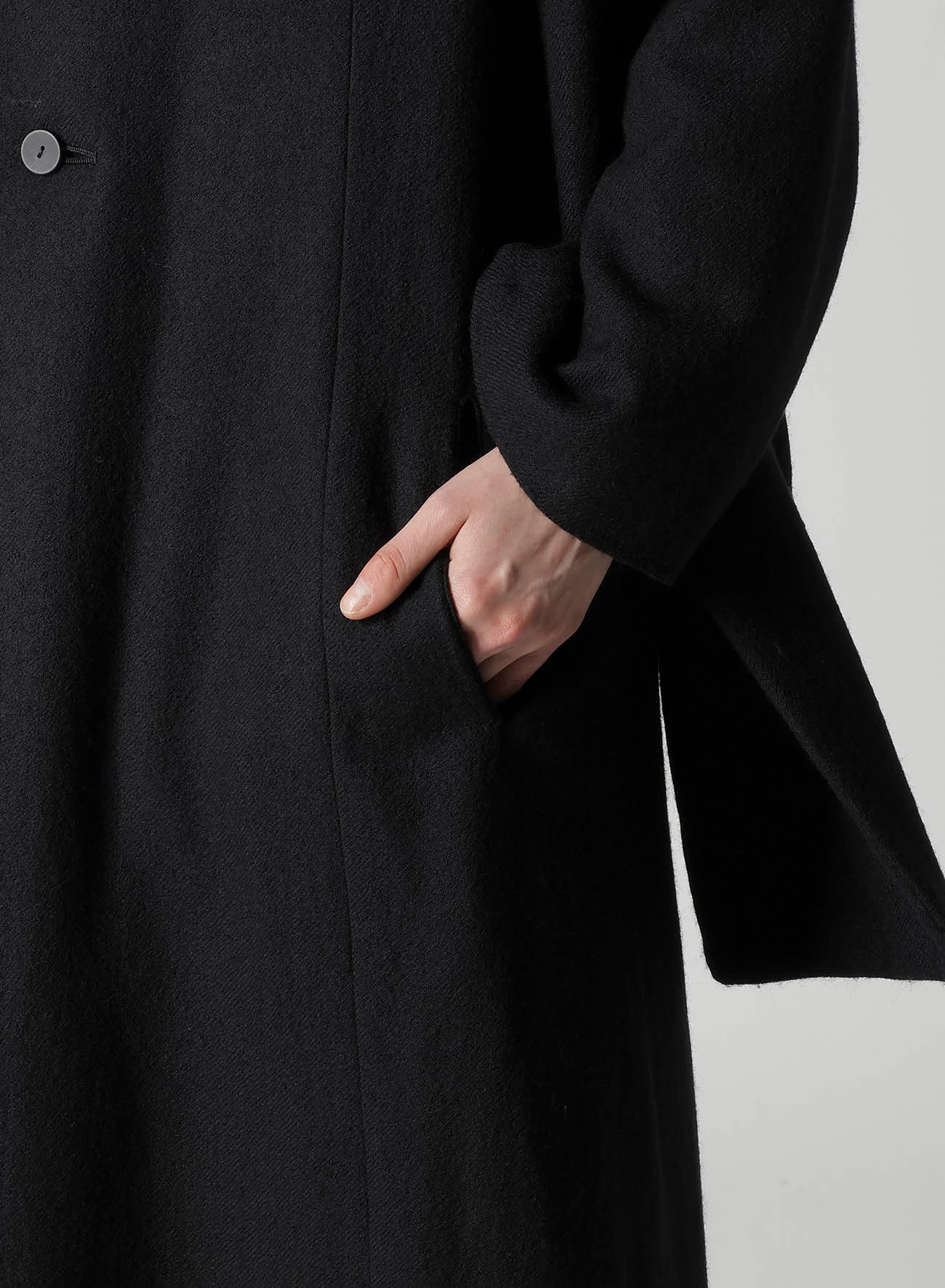 WOOL VIYELLA REVERSIBLE STOLE D COAT