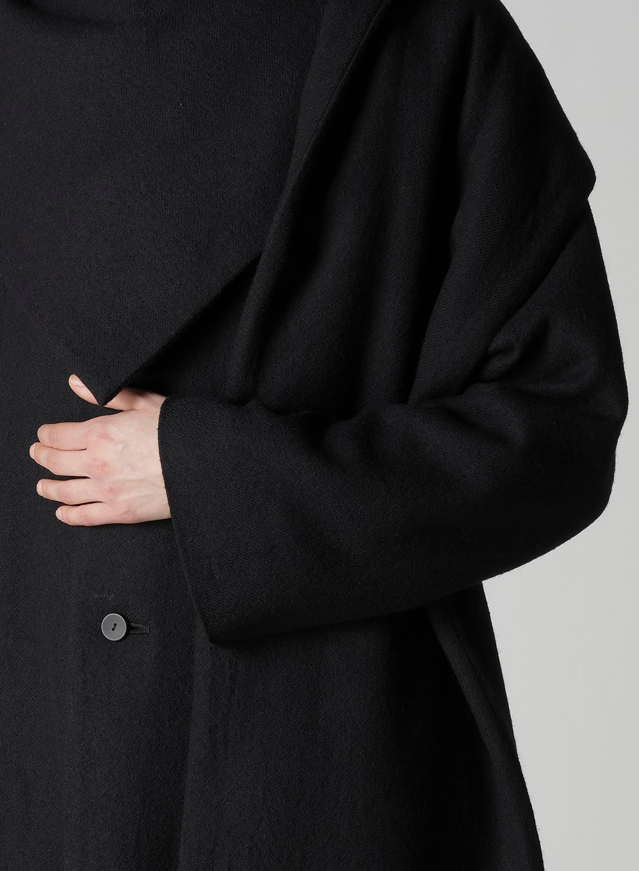 WOOL VIYELLA REVERSIBLE STOLE D COAT