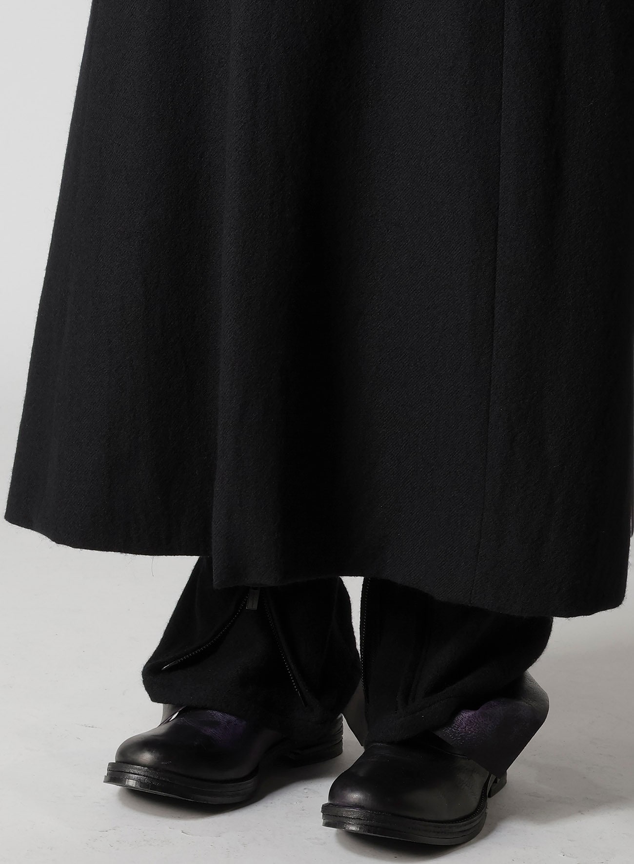 WOOL VIYELLA REVERSIBLE STOLE D COAT