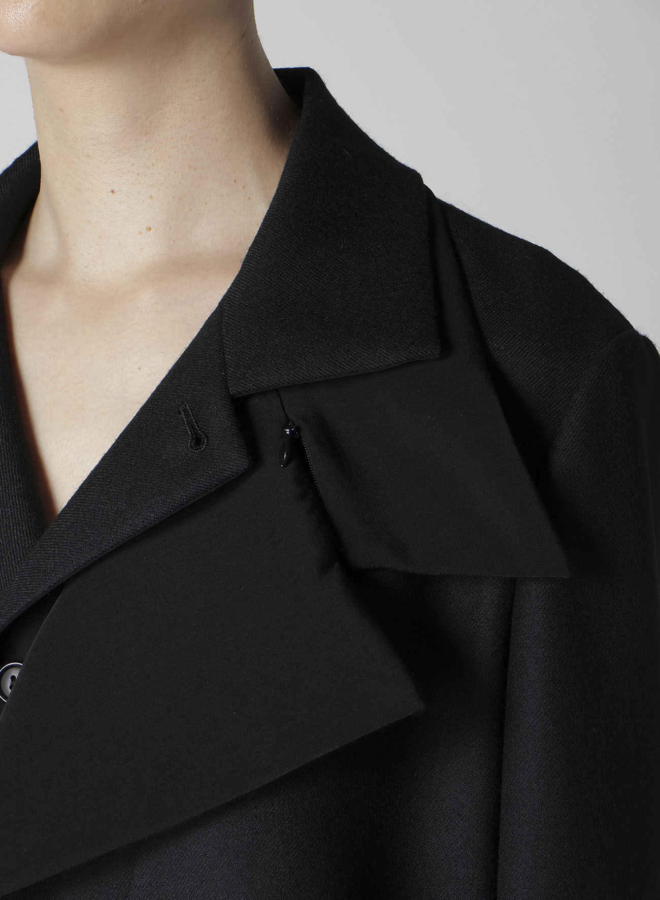 W/SAXONY  R DOUBLE LAYERED LONG COAT
