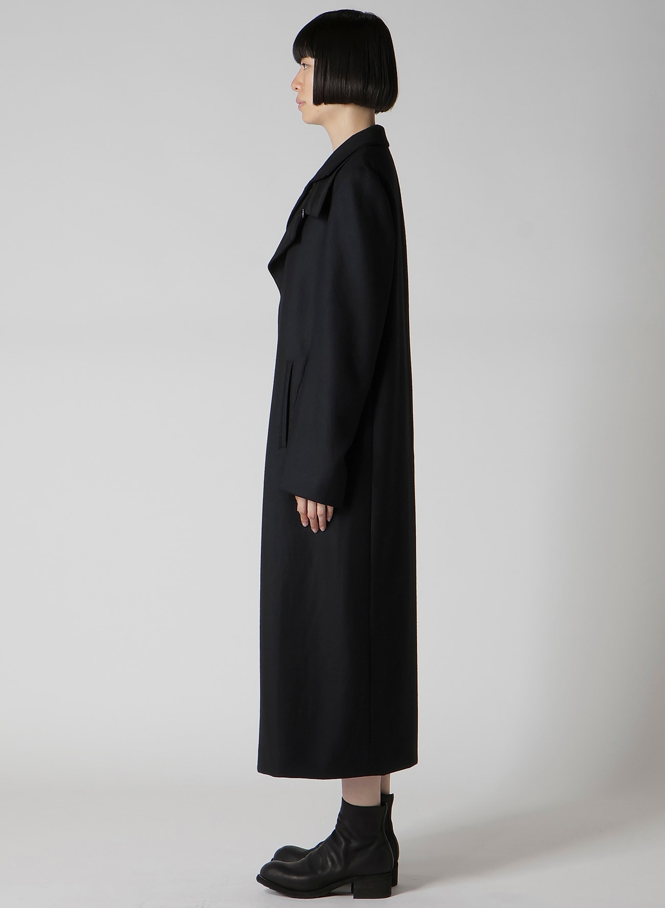 W/SAXONY  R DOUBLE LAYERED LONG COAT