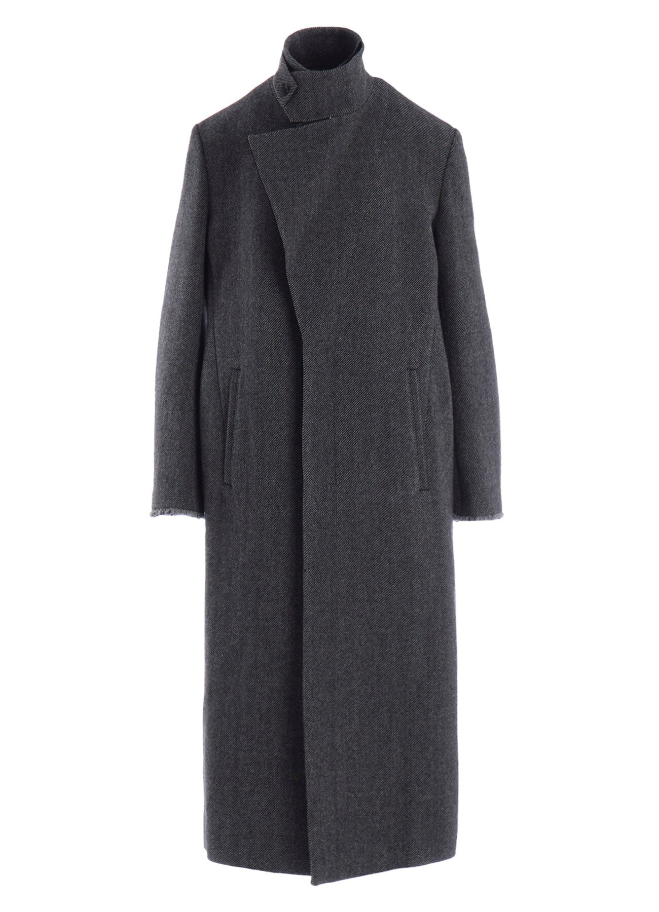 TWEED CLOTH R DOUBLE LAYERED LONG COAT