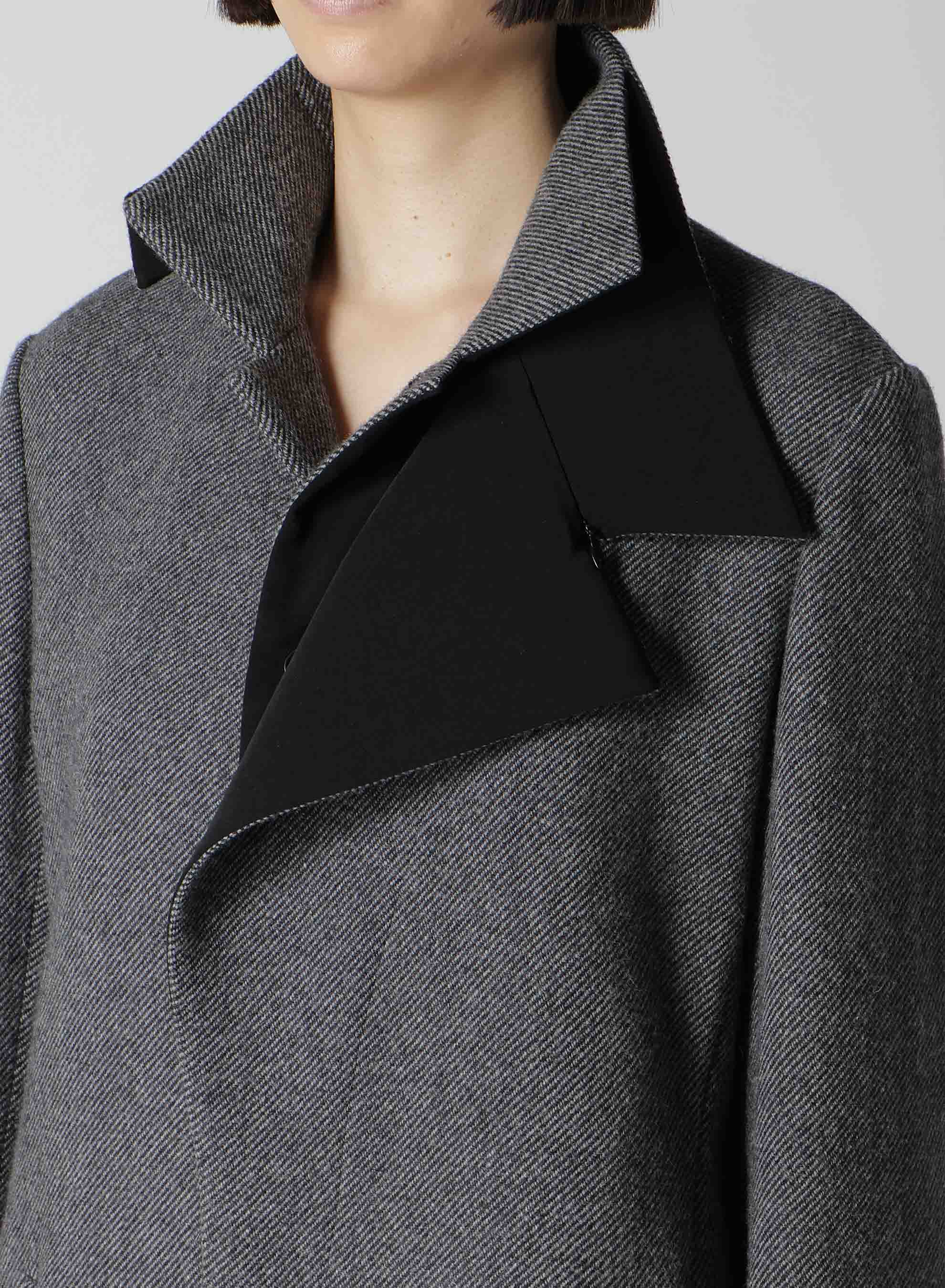 TWEED CLOTH R DOUBLE LAYERED LONG COAT