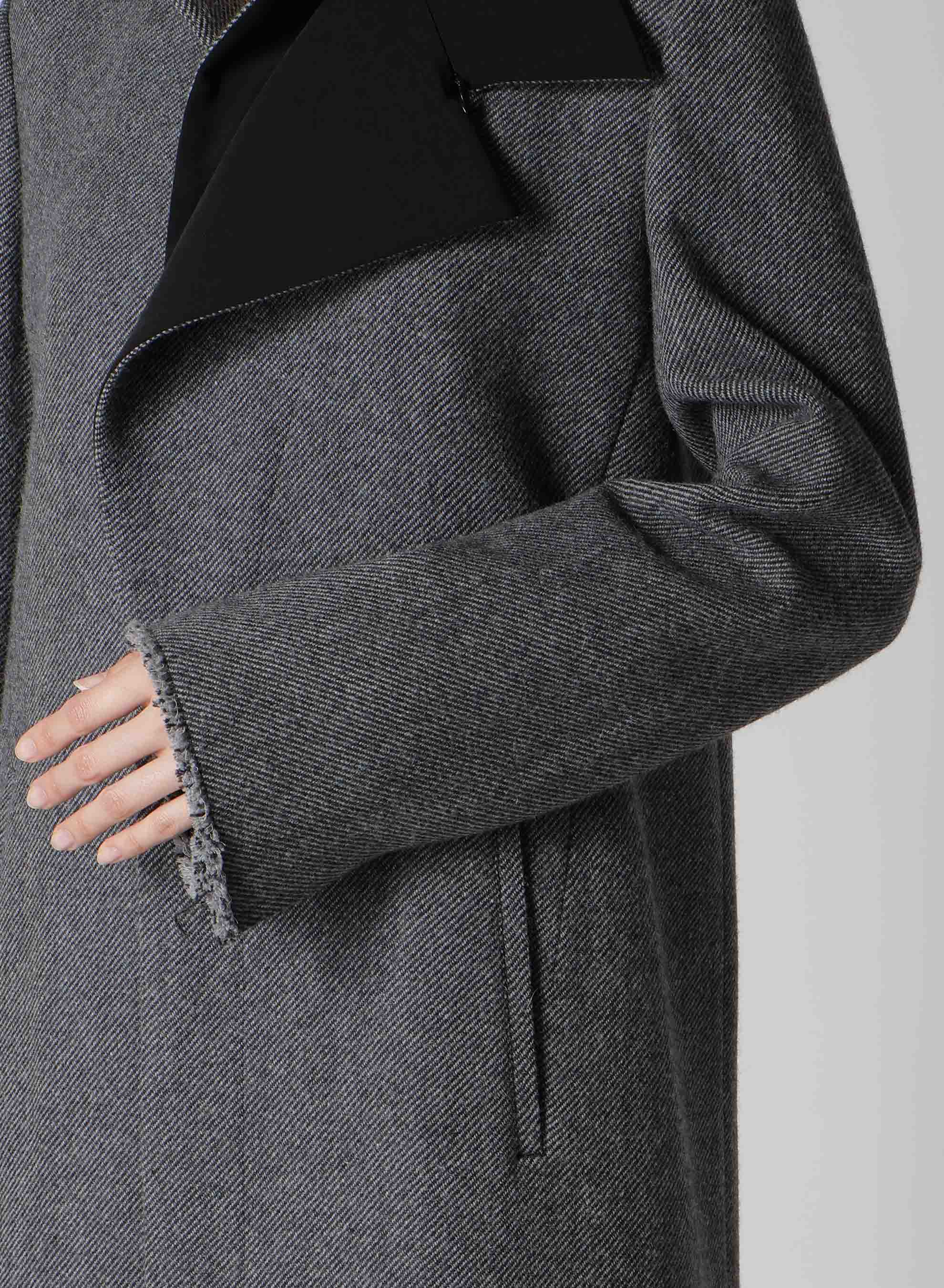 TWEED CLOTH R DOUBLE LAYERED LONG COAT