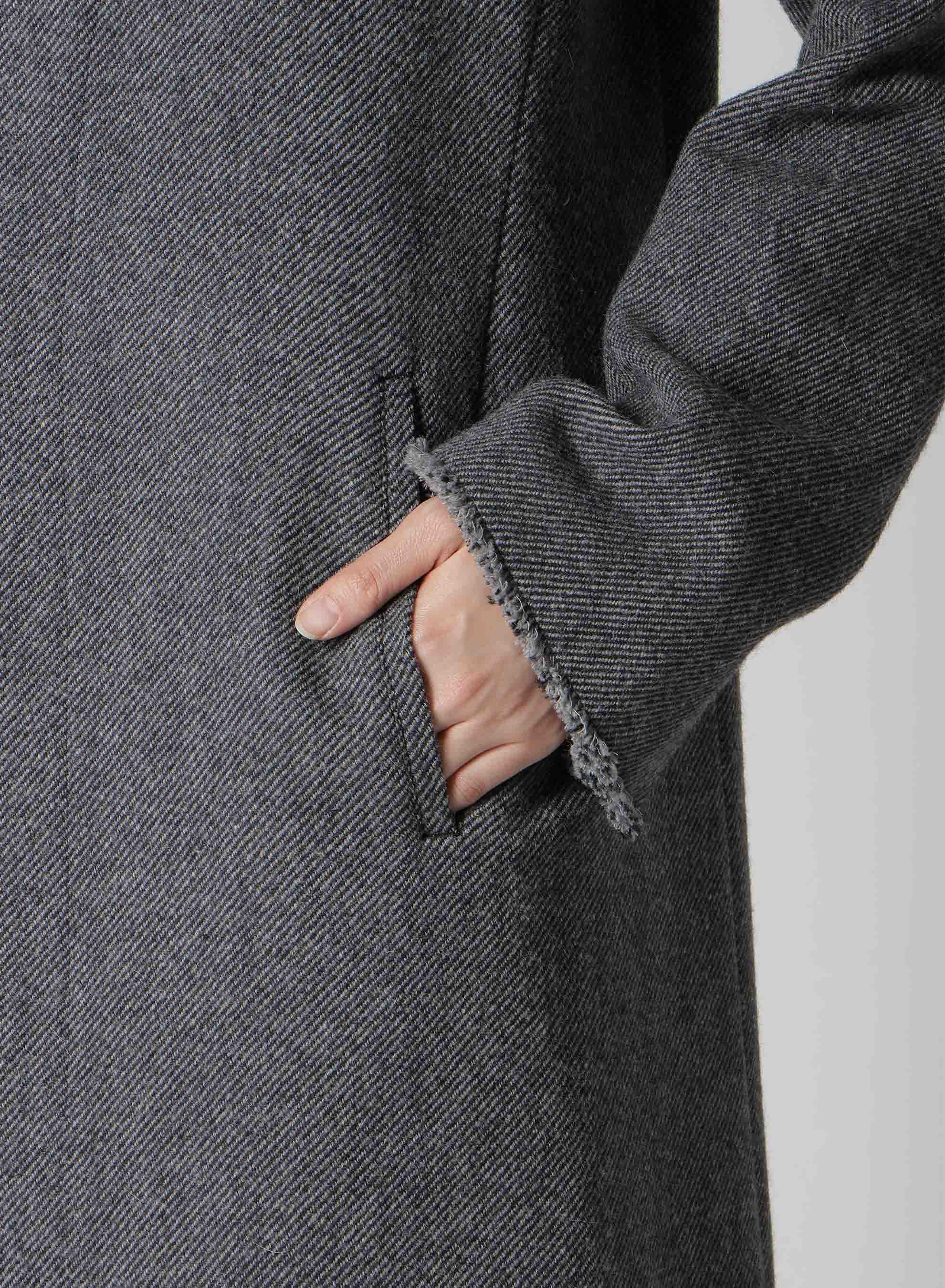 TWEED CLOTH R DOUBLE LAYERED LONG COAT