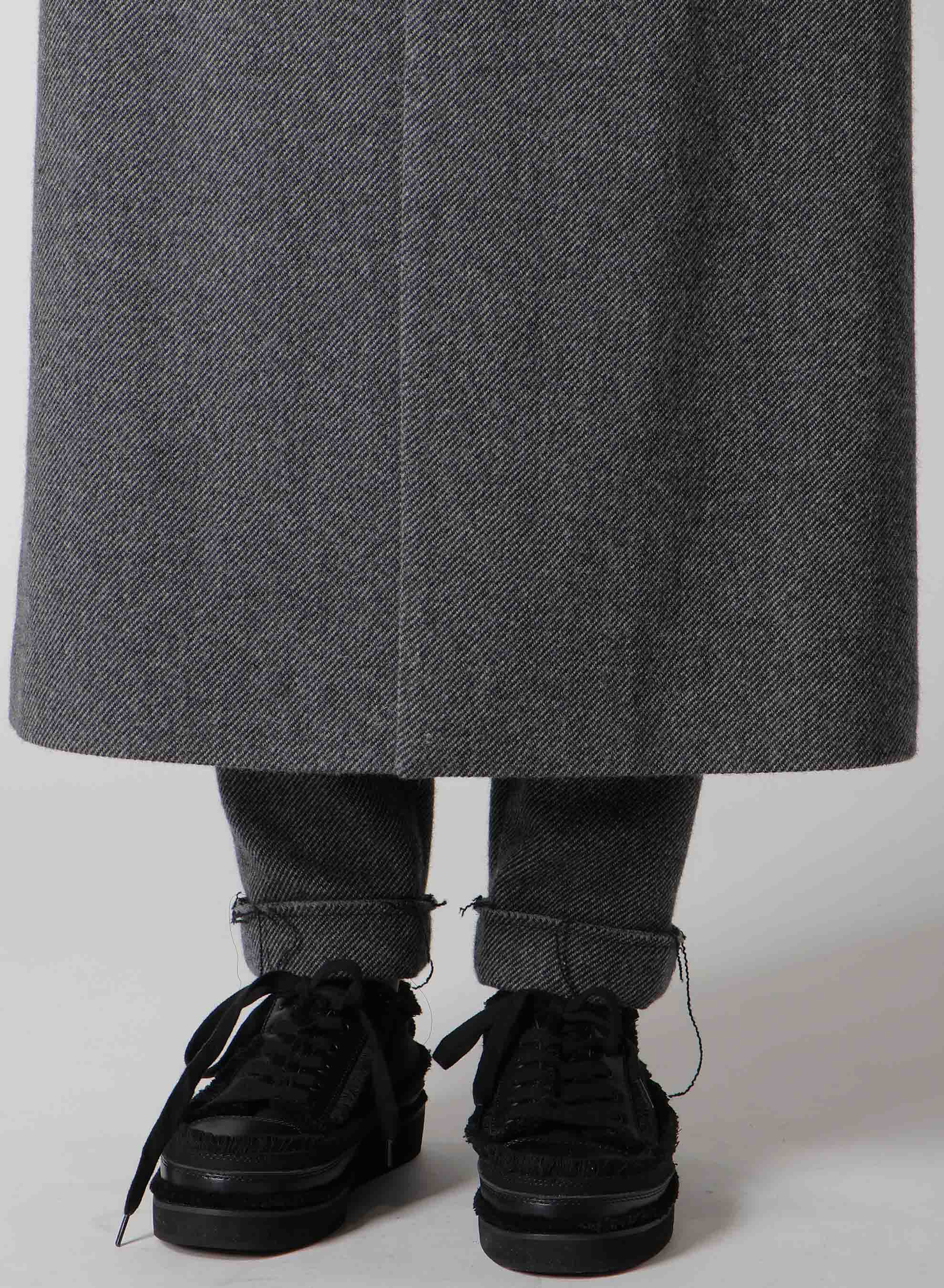 TWEED CLOTH R DOUBLE LAYERED LONG COAT