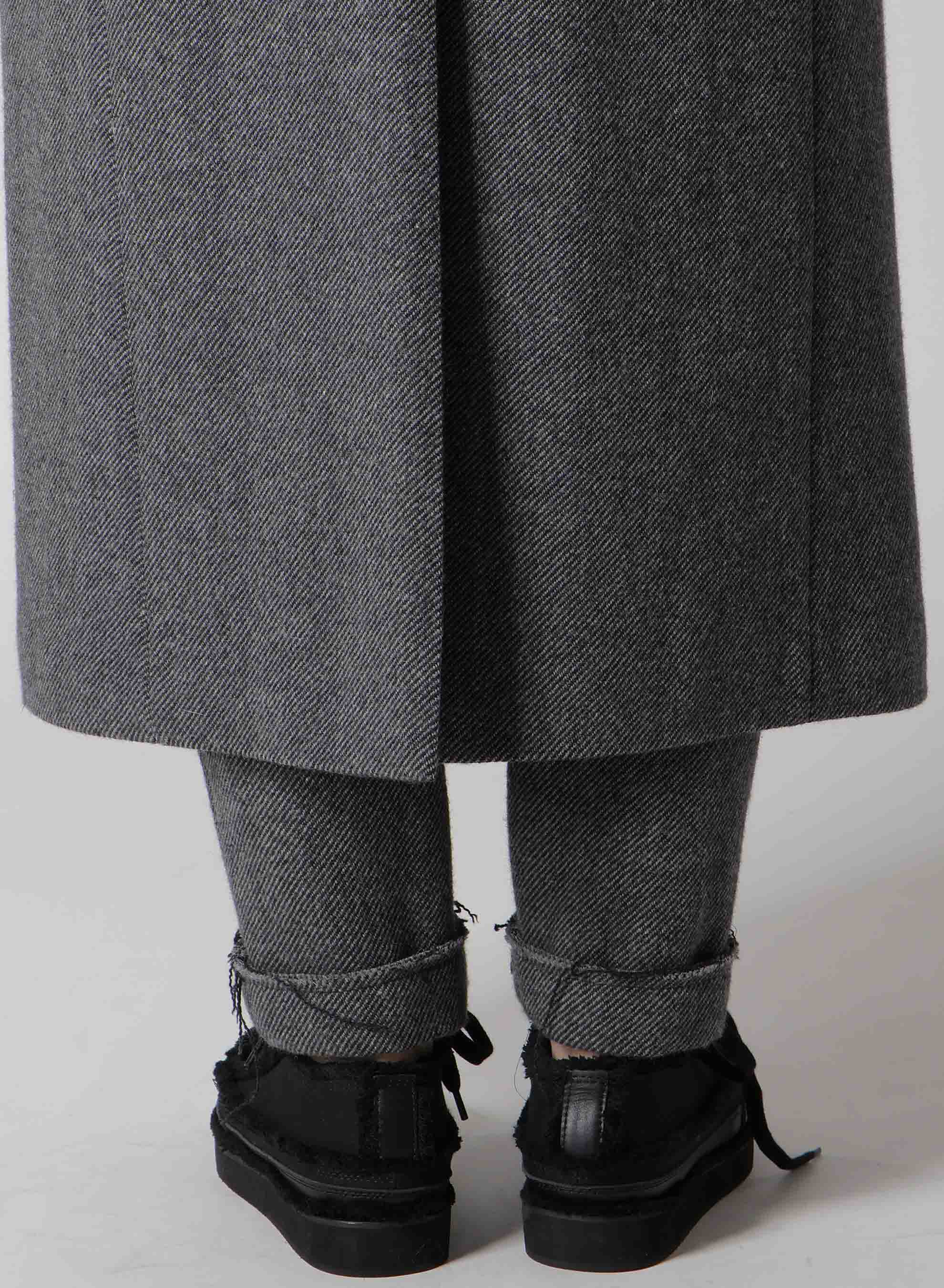 TWEED CLOTH R DOUBLE LAYERED LONG COAT