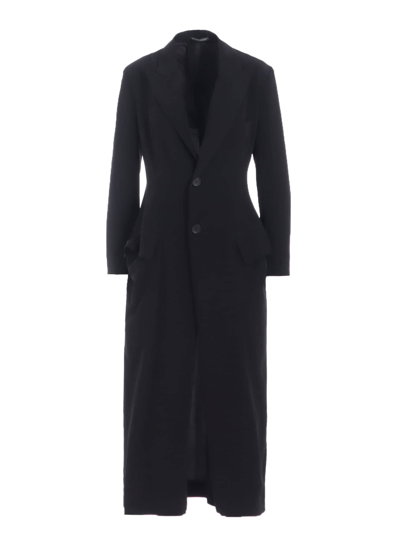 TA/PE CREPE DE CHINE BACK LACE UP LONG COAT