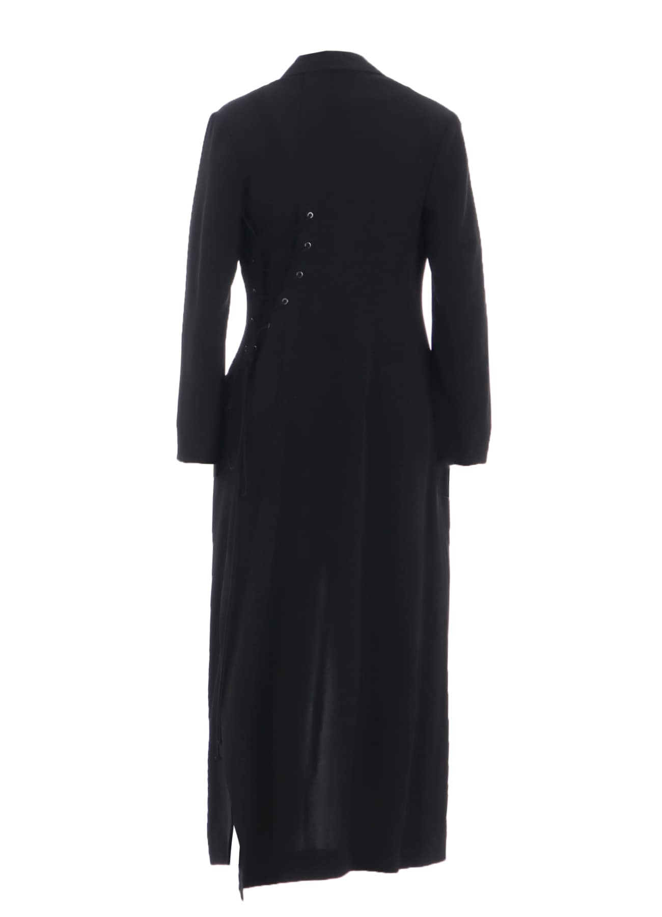 TA/PE CREPE DE CHINE BACK LACE UP LONG COAT