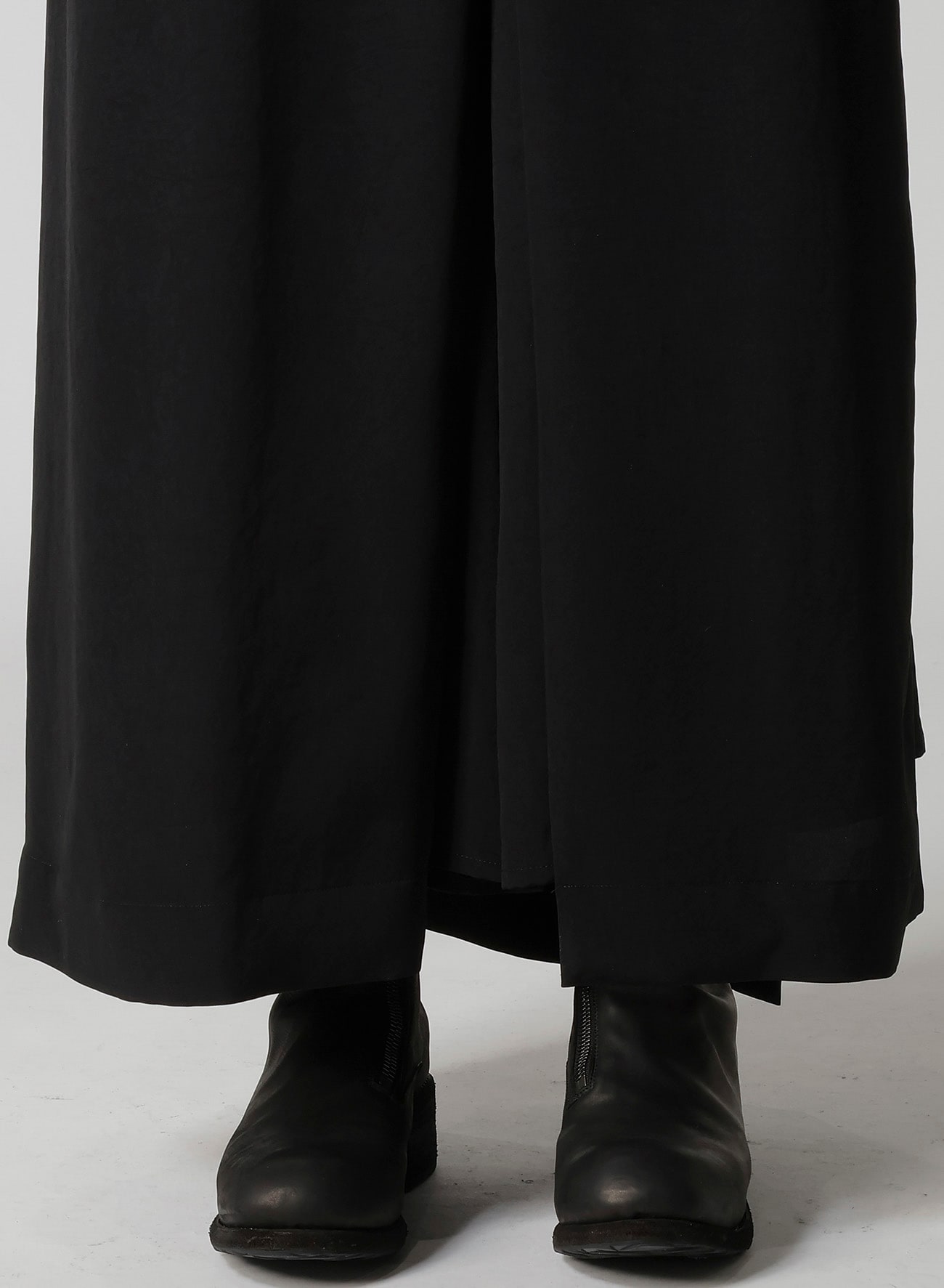 TA/PE CREPE DE CHINE BACK LACE UP LONG COAT