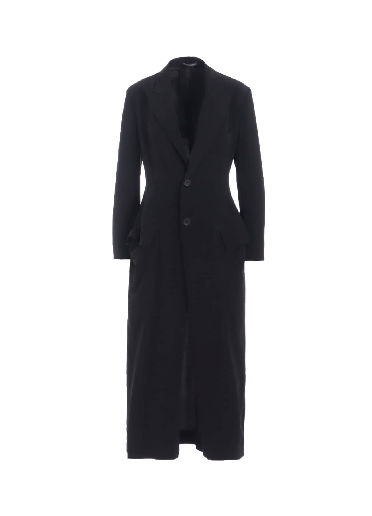 TA/PE CREPE DE CHINE BACK LACE UP LONG COAT
