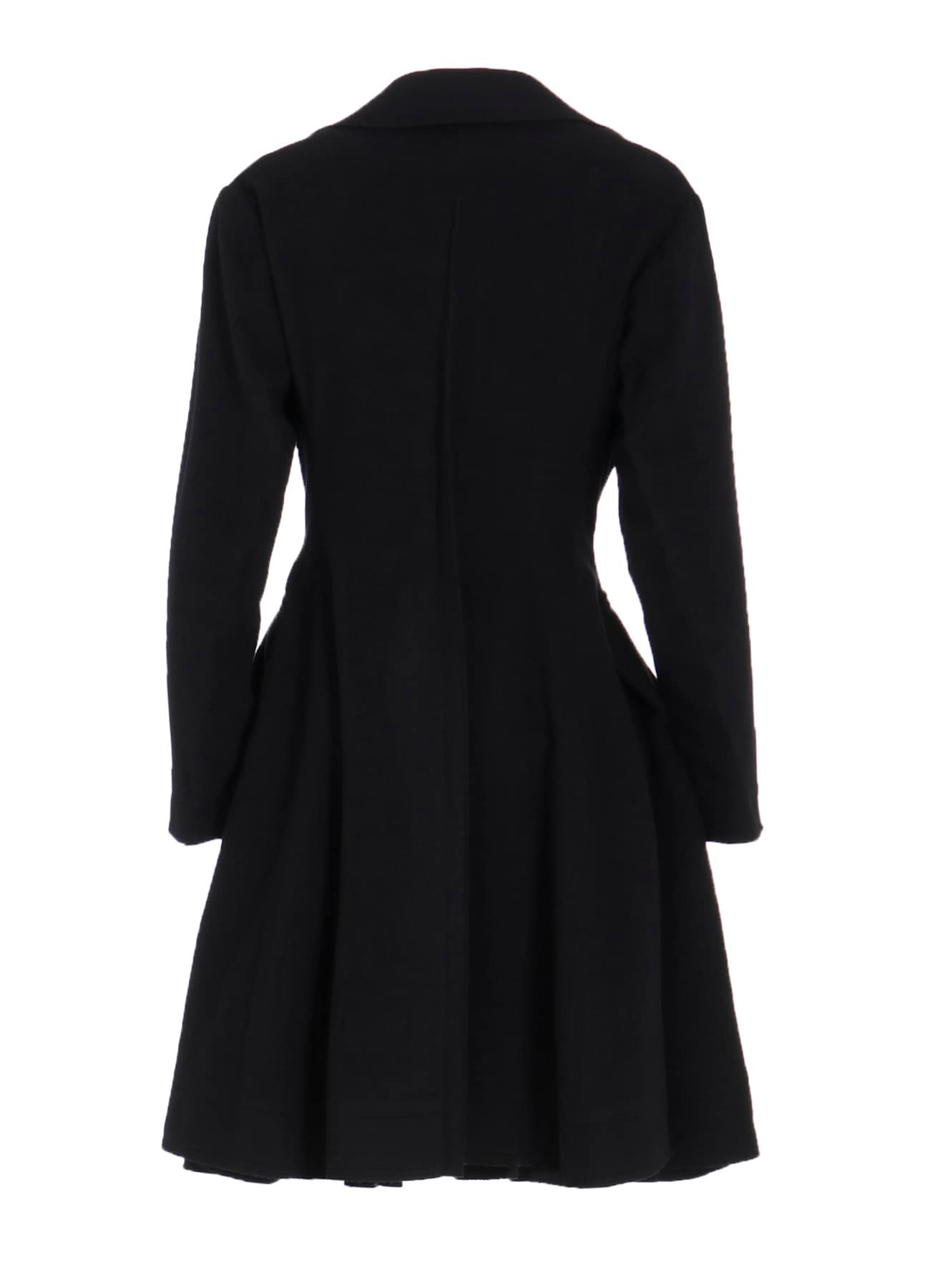 W/Ca BEAVER CLOTH PANELED FLARE COAT