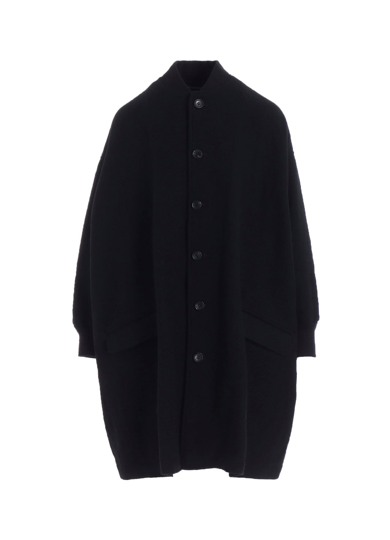 SHRINKED WOOL SERGE PADDED DRAPE COAT