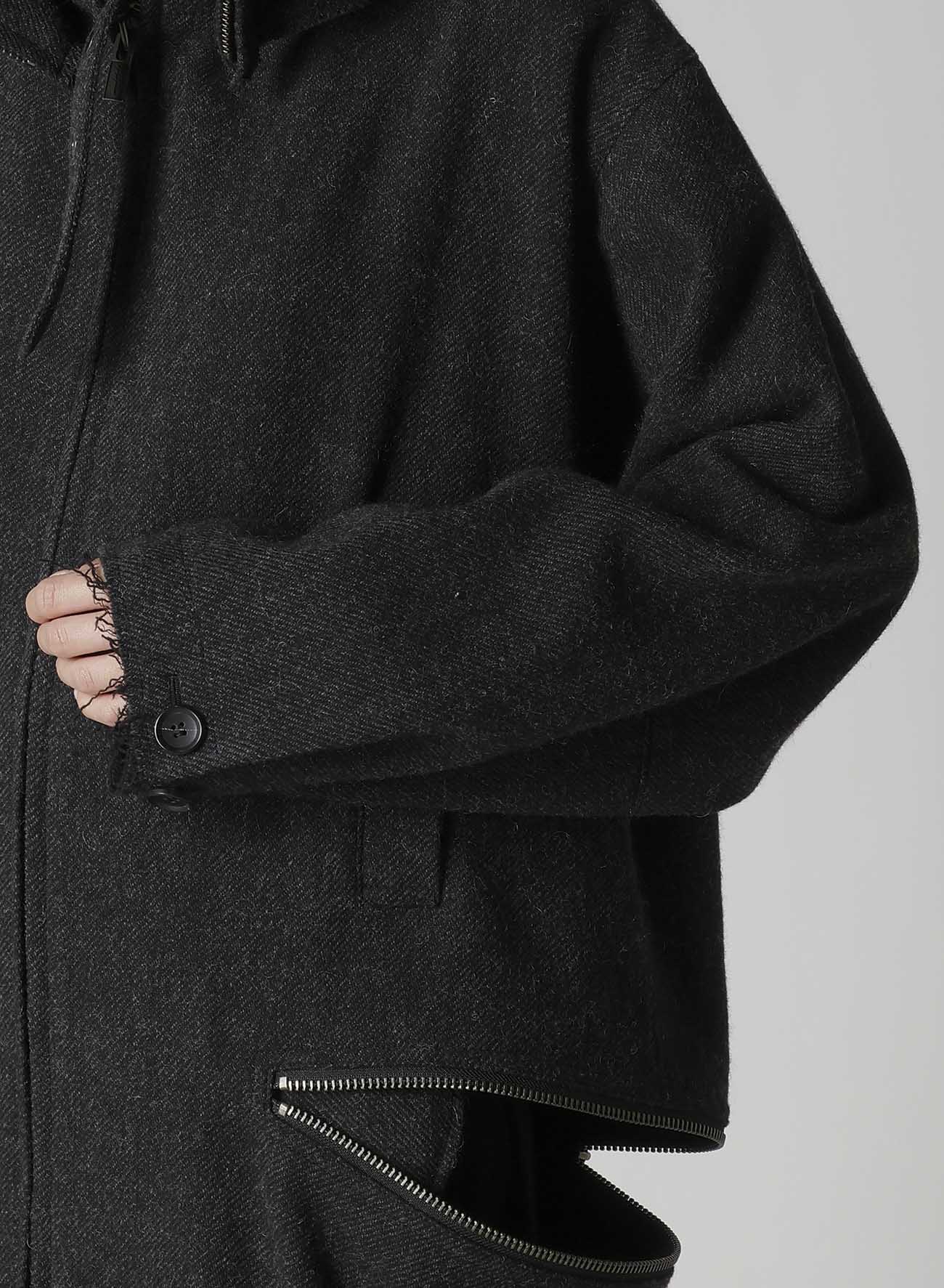 TWEED CLOTH B COLLAR COAT