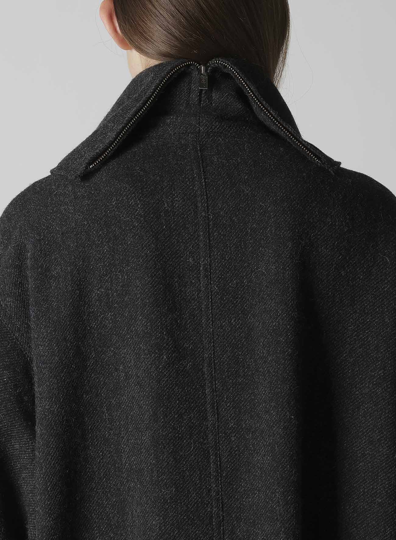 TWEED CLOTH B COLLAR COAT