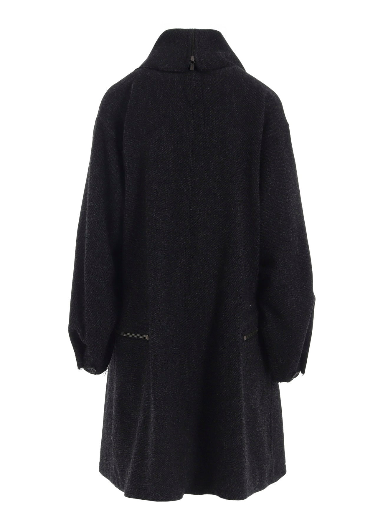 TWEED CLOTH B COLLAR COAT