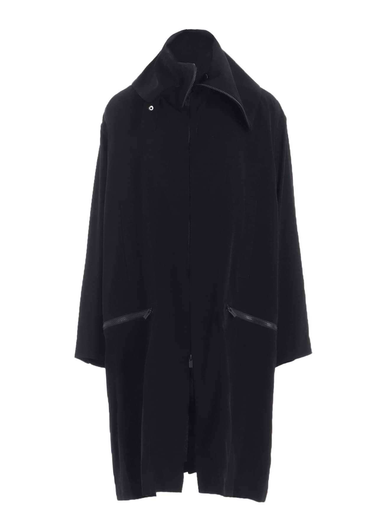 TA/PE CREPE DE CHINE B COLLAR COAT