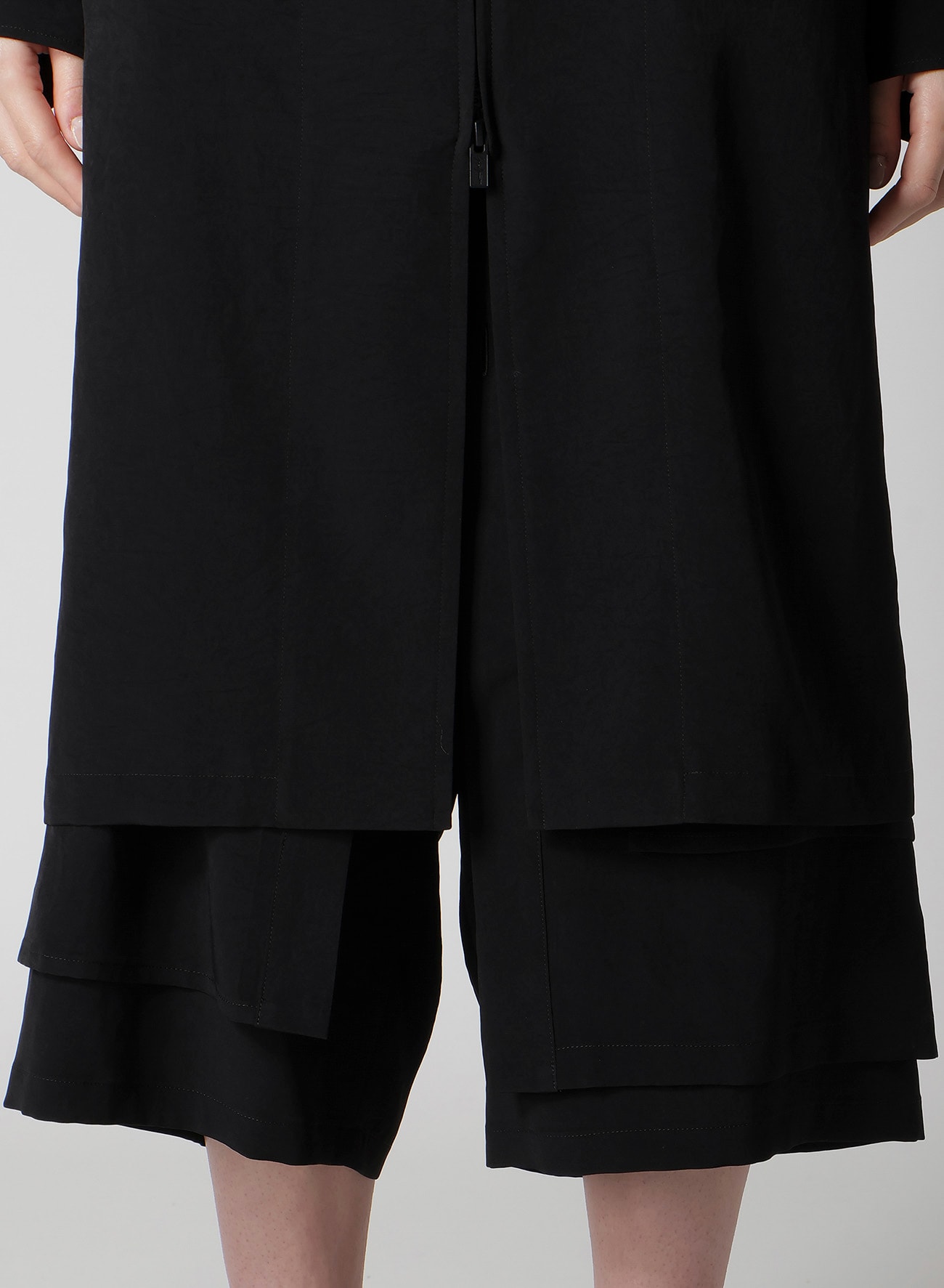 TA/PE CREPE DE CHINE B COLLAR COAT